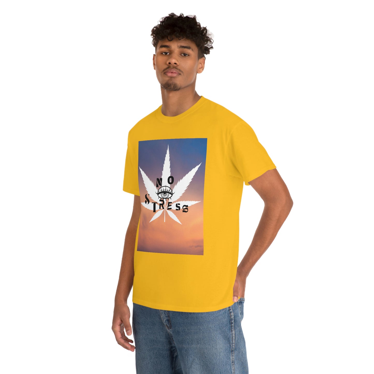 "No Stress Weed Leaf" Unisex Heavy Cotton Tee