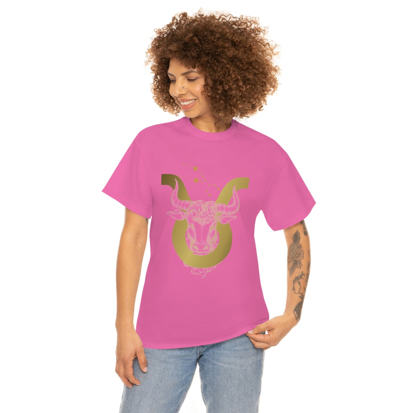 "Taurus Symbol and Glyph" Unisex Heavy Cotton Tee