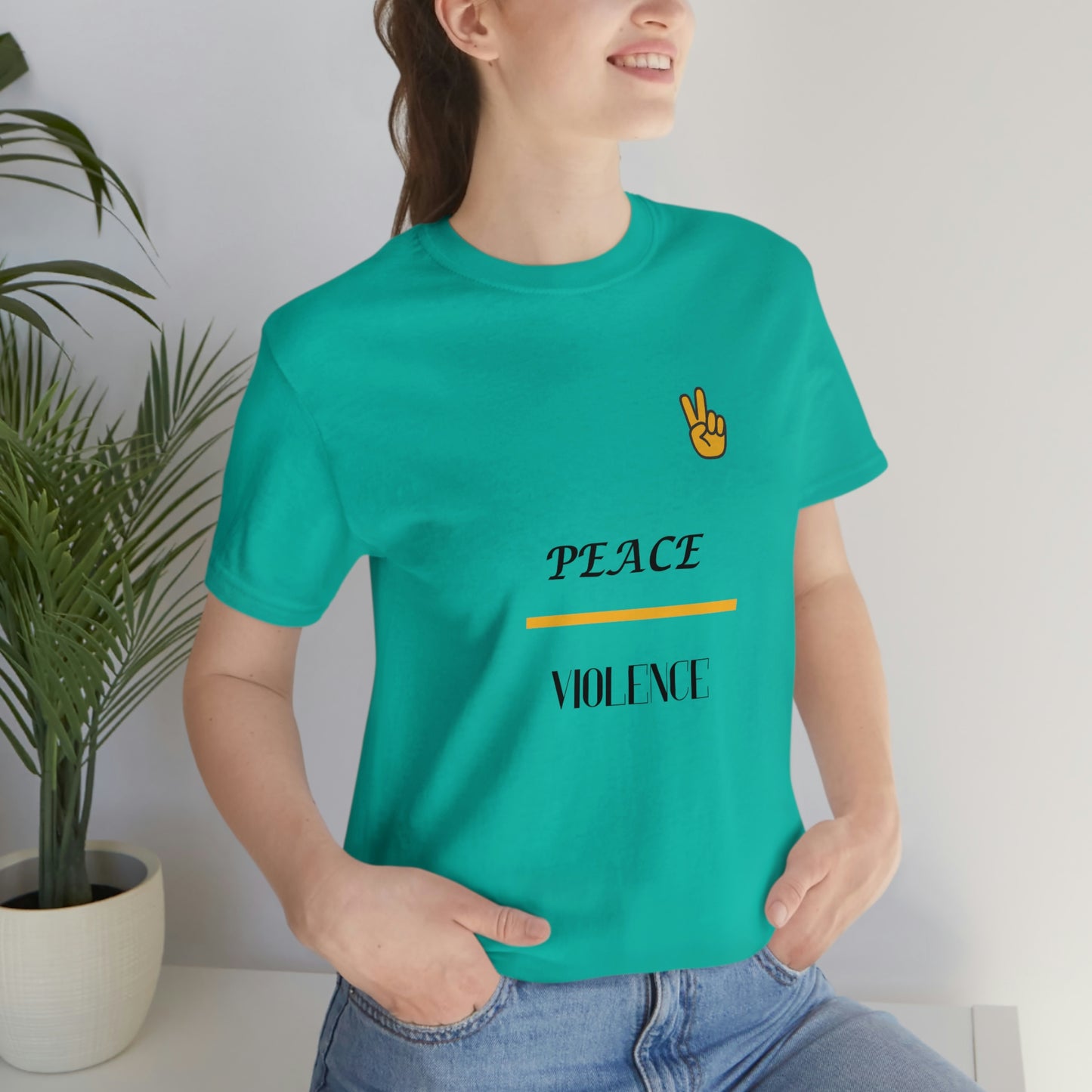 "Peace/ Violence" Unisex Jersey Short Sleeve Tee