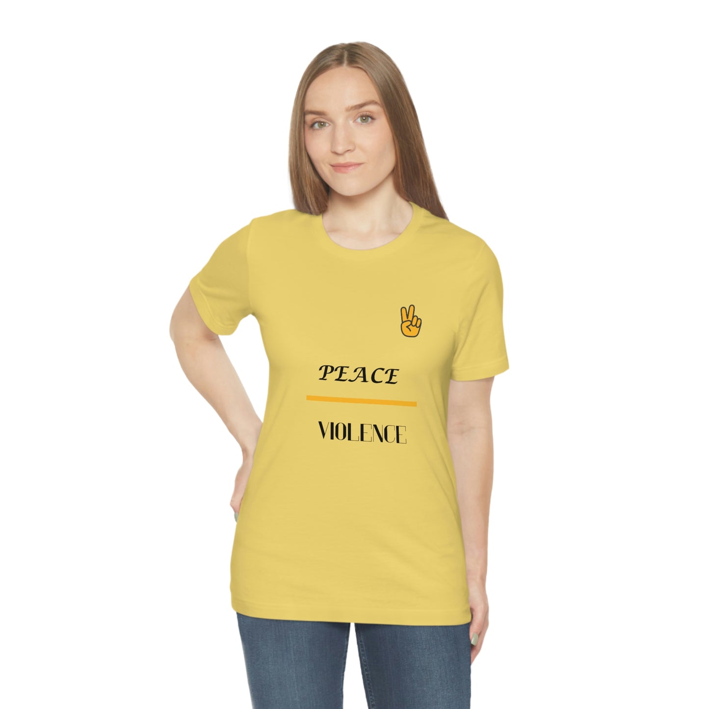 "Peace/ Violence" Unisex Jersey Short Sleeve Tee