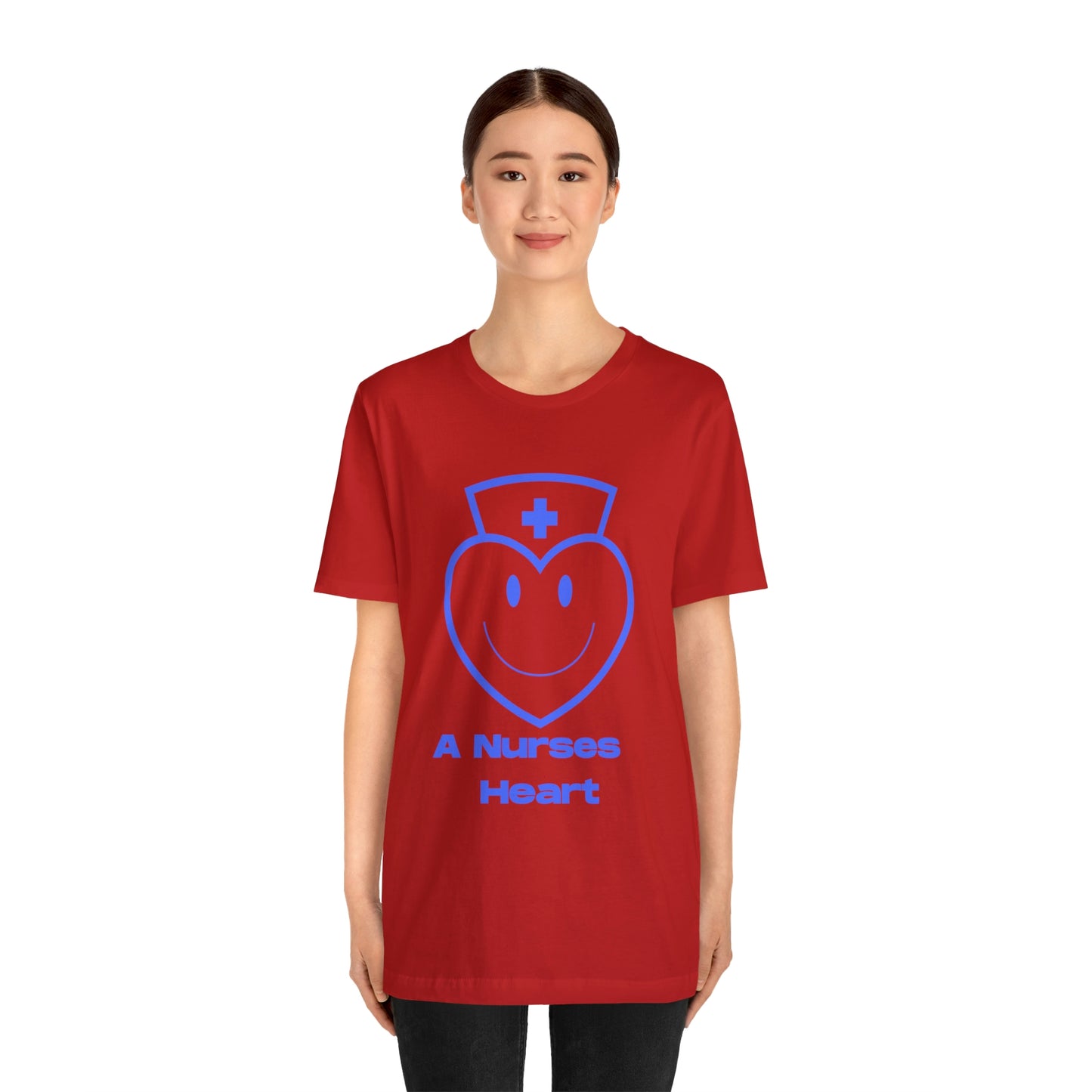 "A Nurses Heart" - Unisex Jersey Short Sleeve Tee