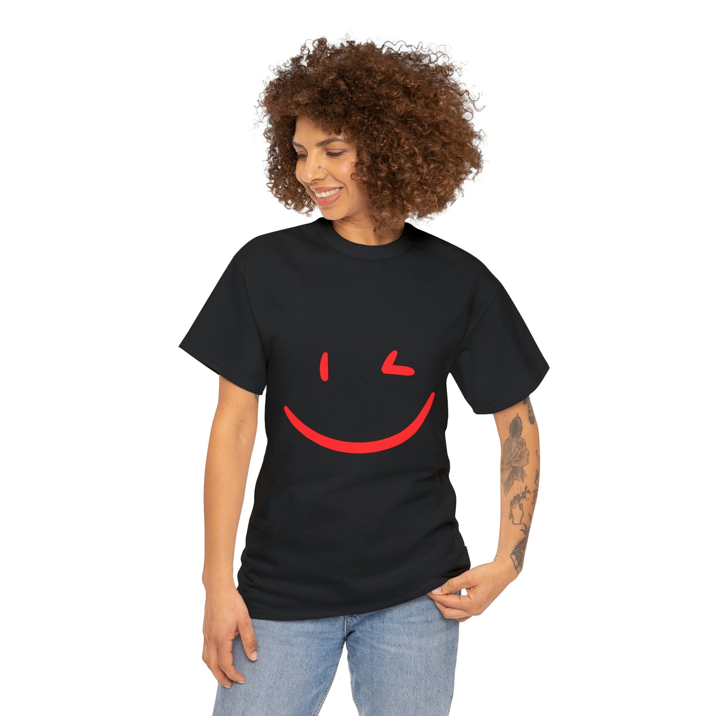 "WINKY FACE" Unisex Heavy Cotton Tee