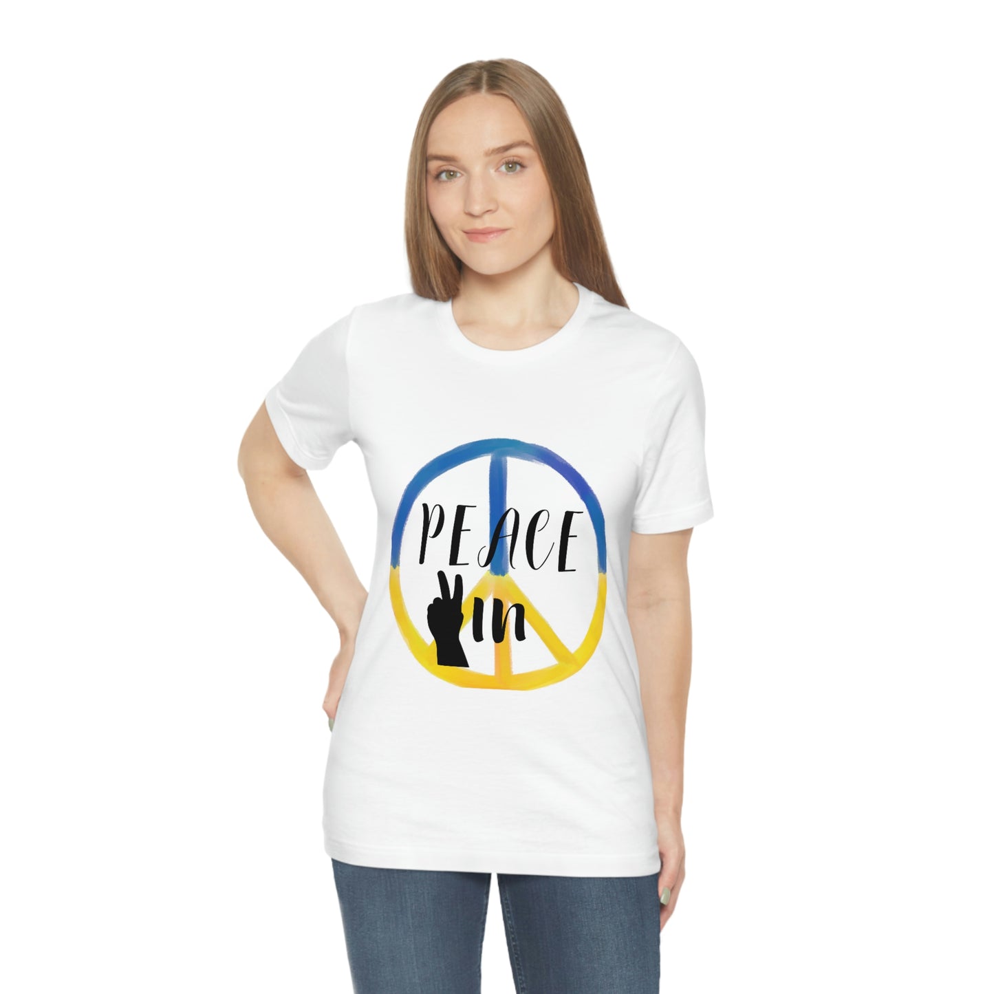 "Peace In" Unisex Jersey Short Sleeve Tee