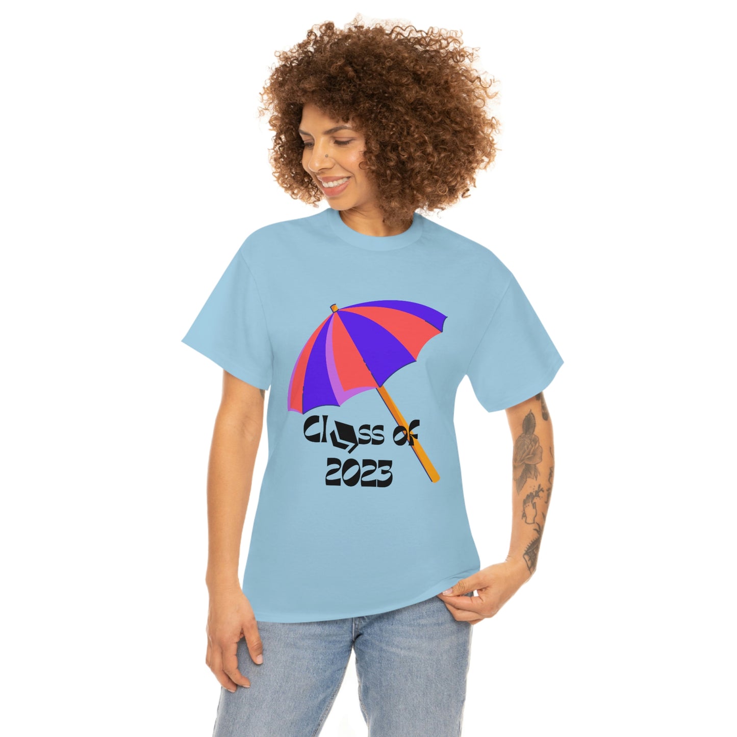 "Beach Umbrella 2023 Graduate" Unisex Heavy Cotton Tee