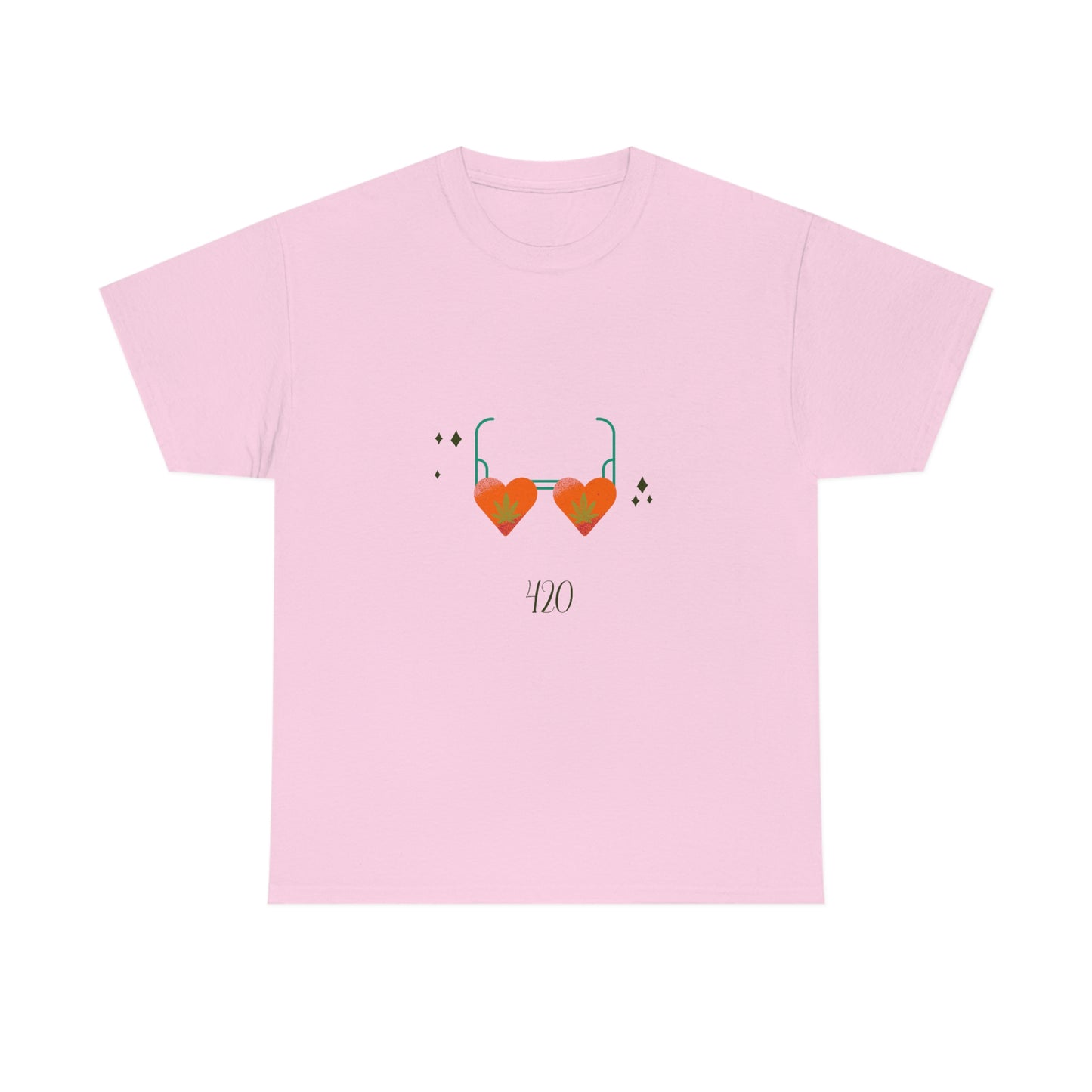 "Heart Shaped 420 Shades" Unisex Heavy Cotton Tee
