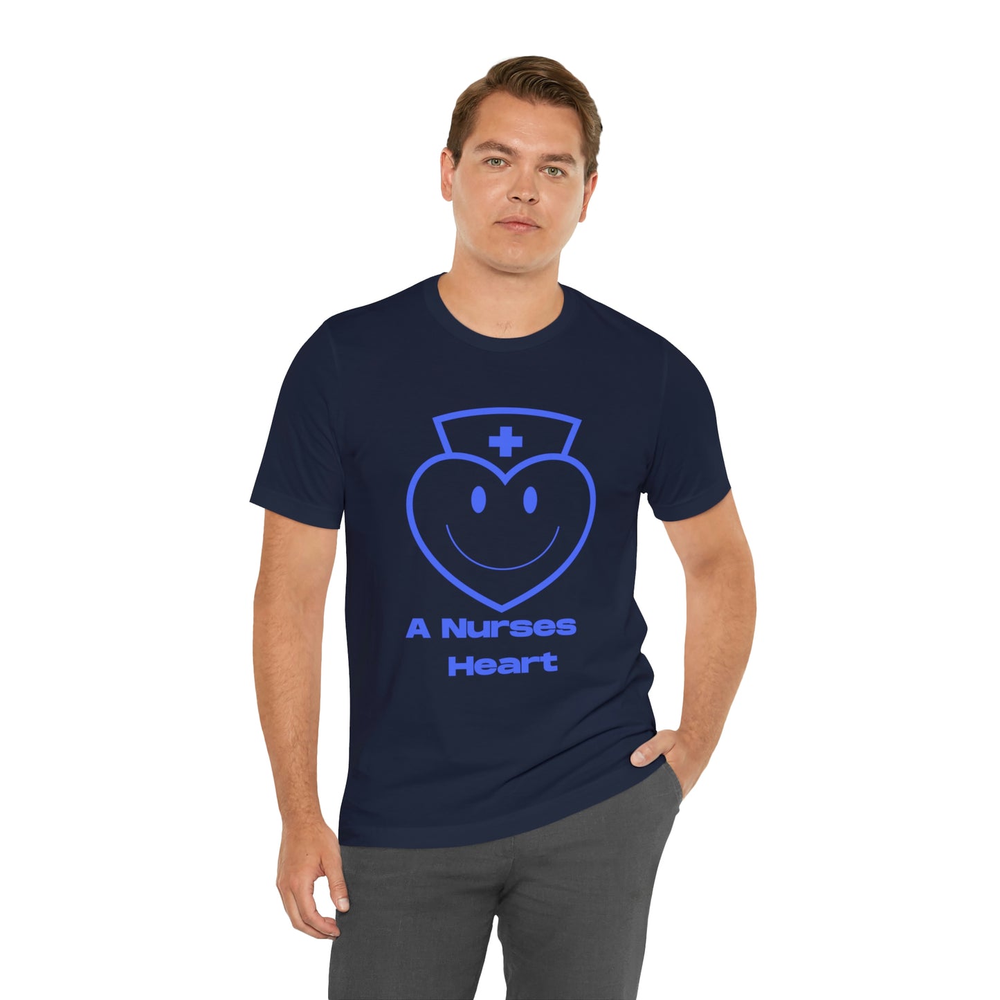 "A Nurses Heart" - Unisex Jersey Short Sleeve Tee
