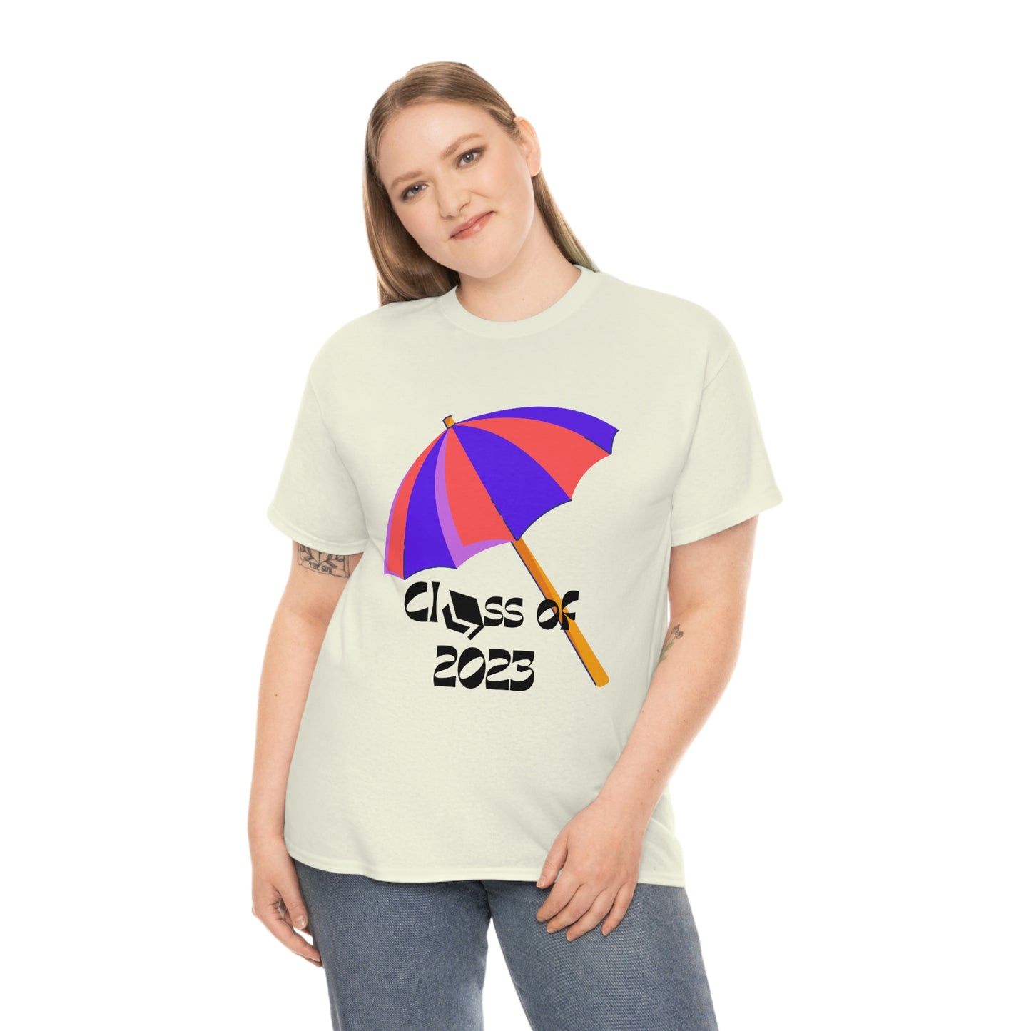 "Beach Umbrella 2023 Graduate" Unisex Heavy Cotton Tee