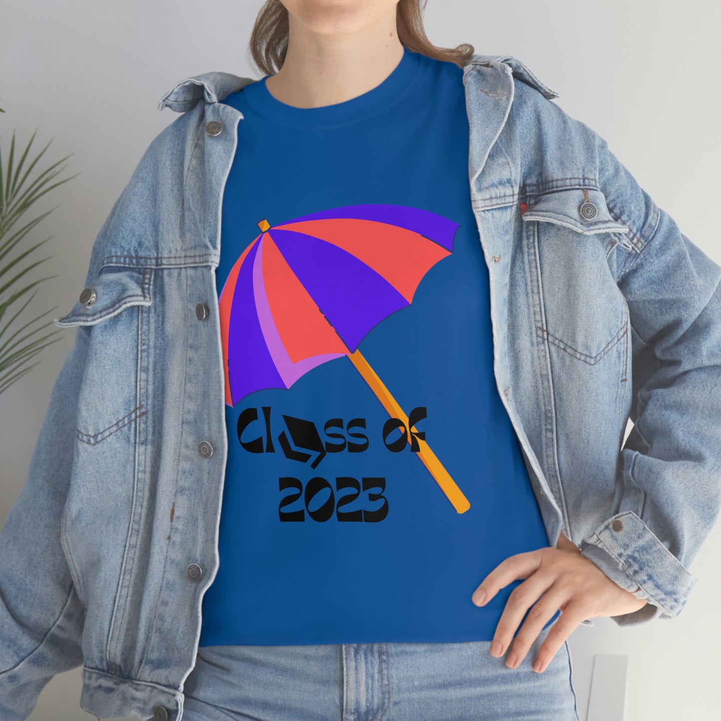 "Beach Umbrella 2023 Graduate" Unisex Heavy Cotton Tee