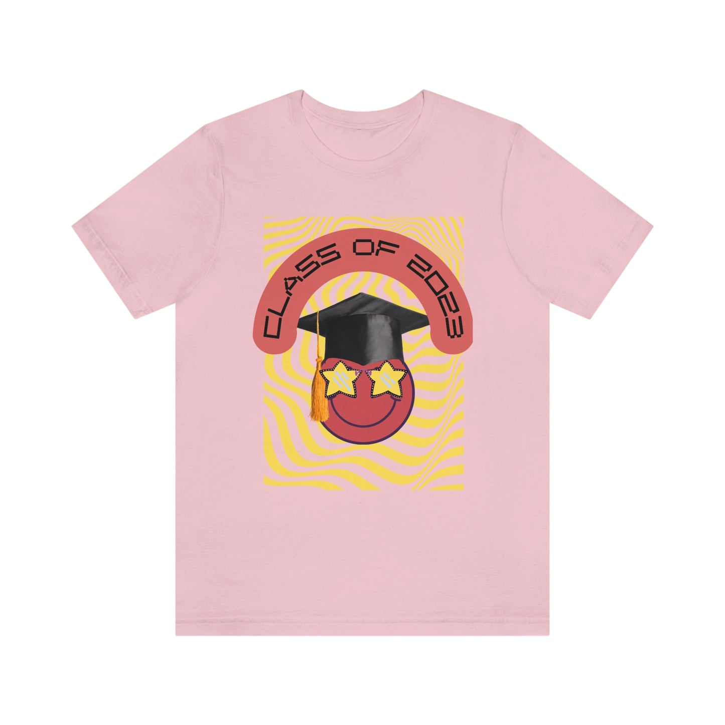 "Starry Eyed 2023 Smiley Graduate" Unisex Jersey Short Sleeve Tee