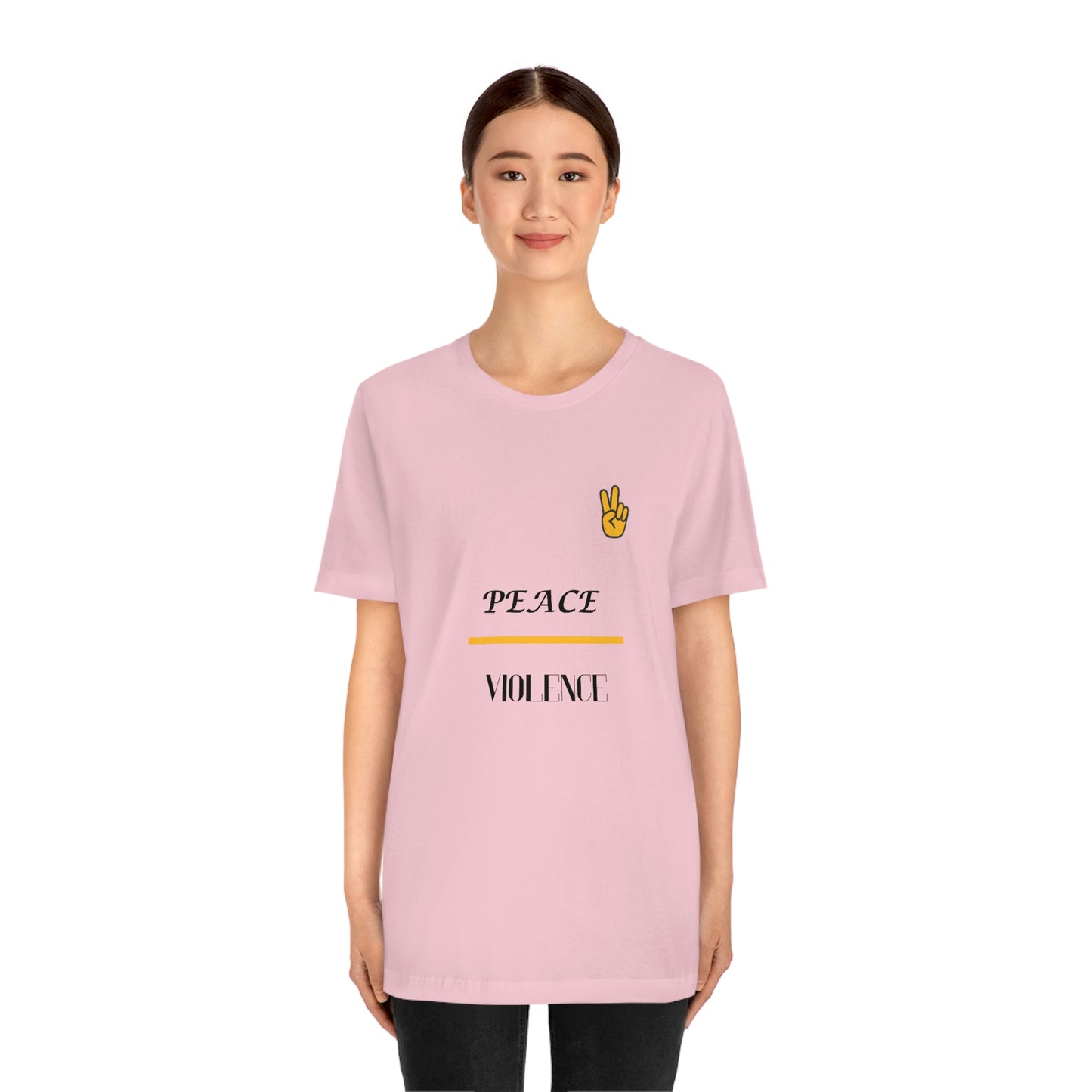 "Peace/ Violence" Unisex Jersey Short Sleeve Tee