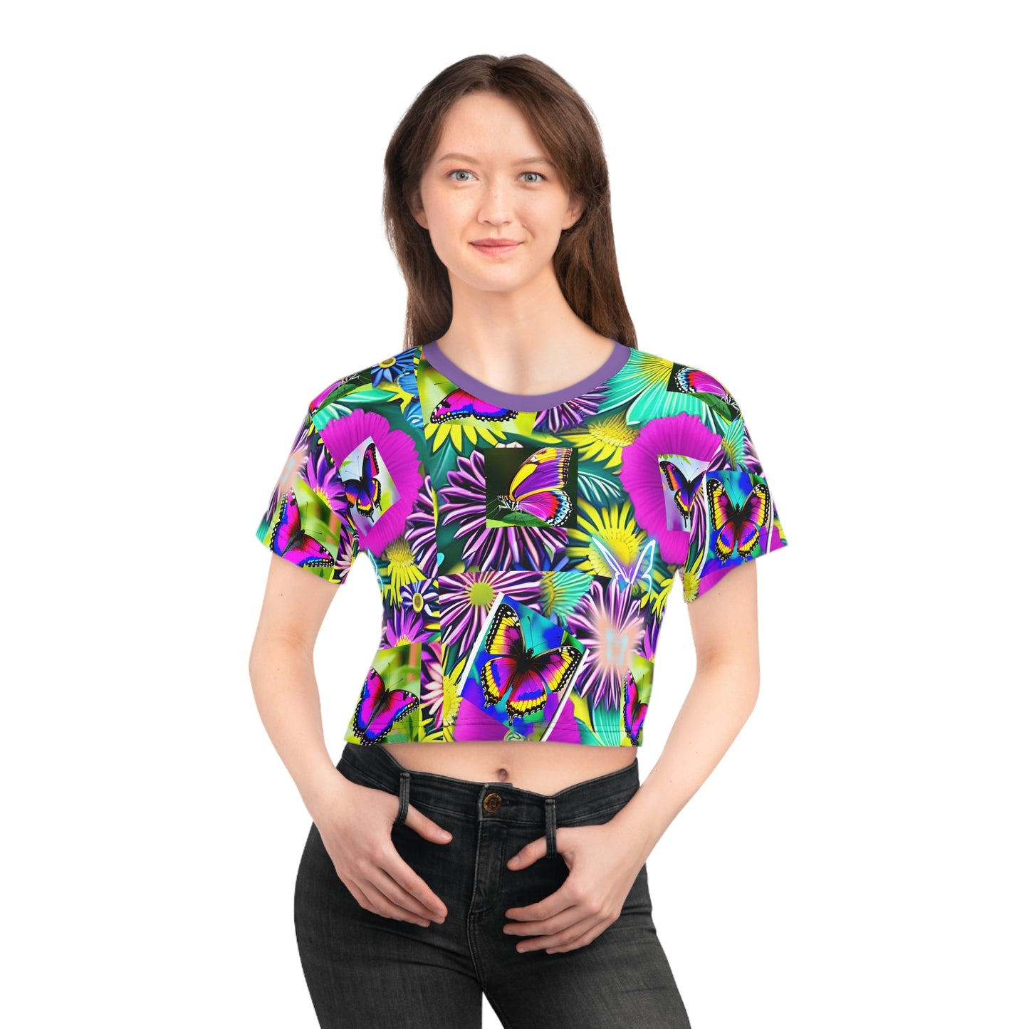 Butterfly Garden Crop Tee