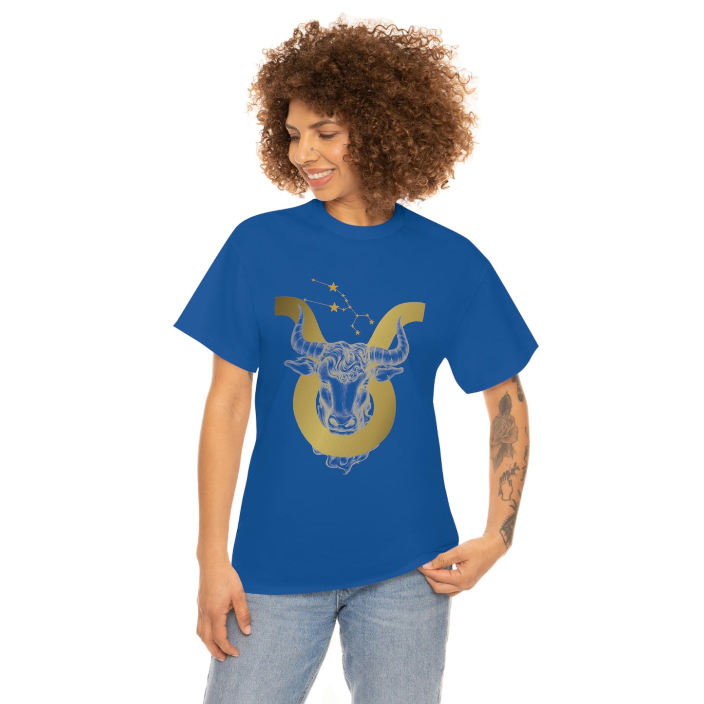 "Taurus Symbol and Glyph" Unisex Heavy Cotton Tee