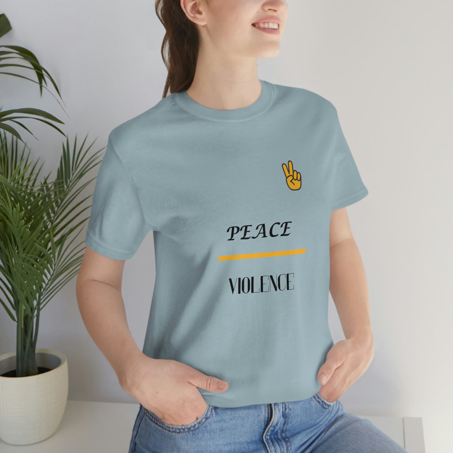 "Peace/ Violence" Unisex Jersey Short Sleeve Tee