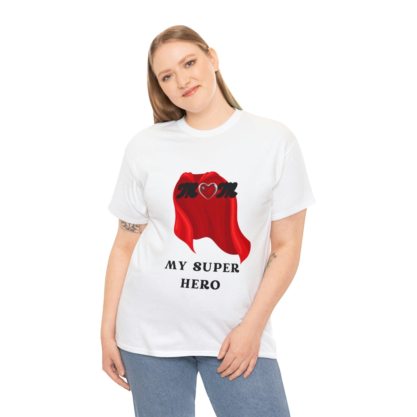 'MOM MY SUPER HERO" Unisex Heavy Cotton Tee