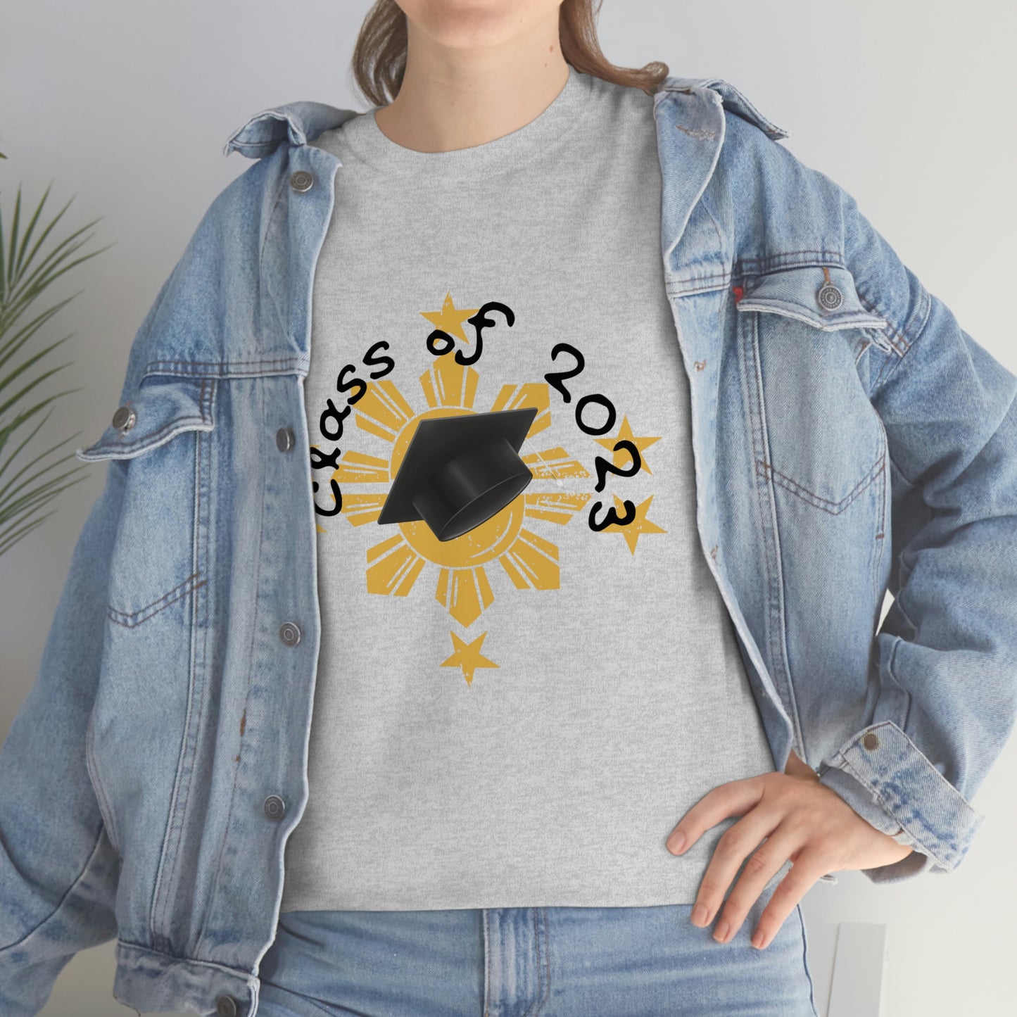 "Class of 2023 Cap on  Splash" 2023 Graduate:  Unisex Heavy Cotton Tee