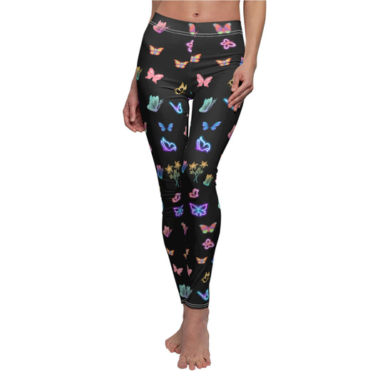 Glowing Butterflies Women's Casual Leggings