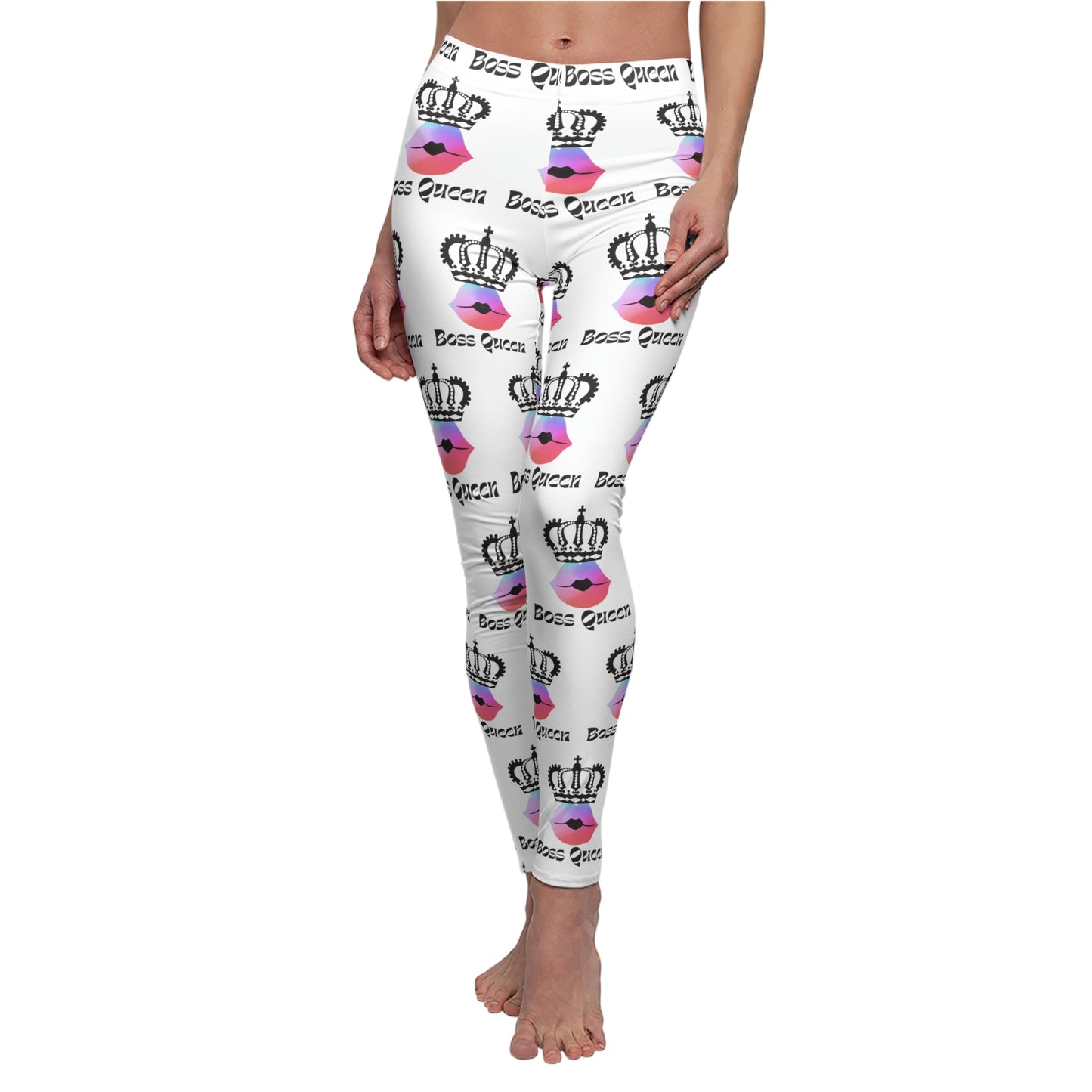 Boss Queen (Large Design) Women's Casual Leggings