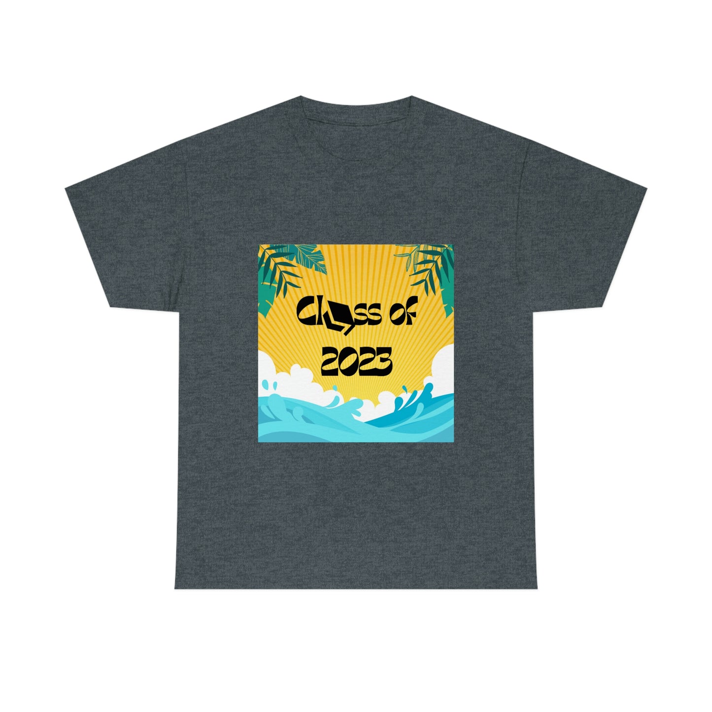 "Class of 2023 Palm Leaf" Unisex Heavy Cotton Tee