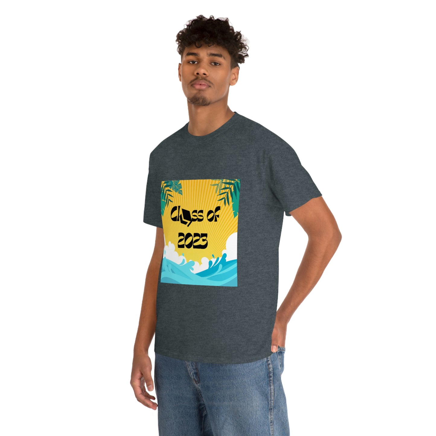 "Class of 2023 Palm Leaf" Unisex Heavy Cotton Tee