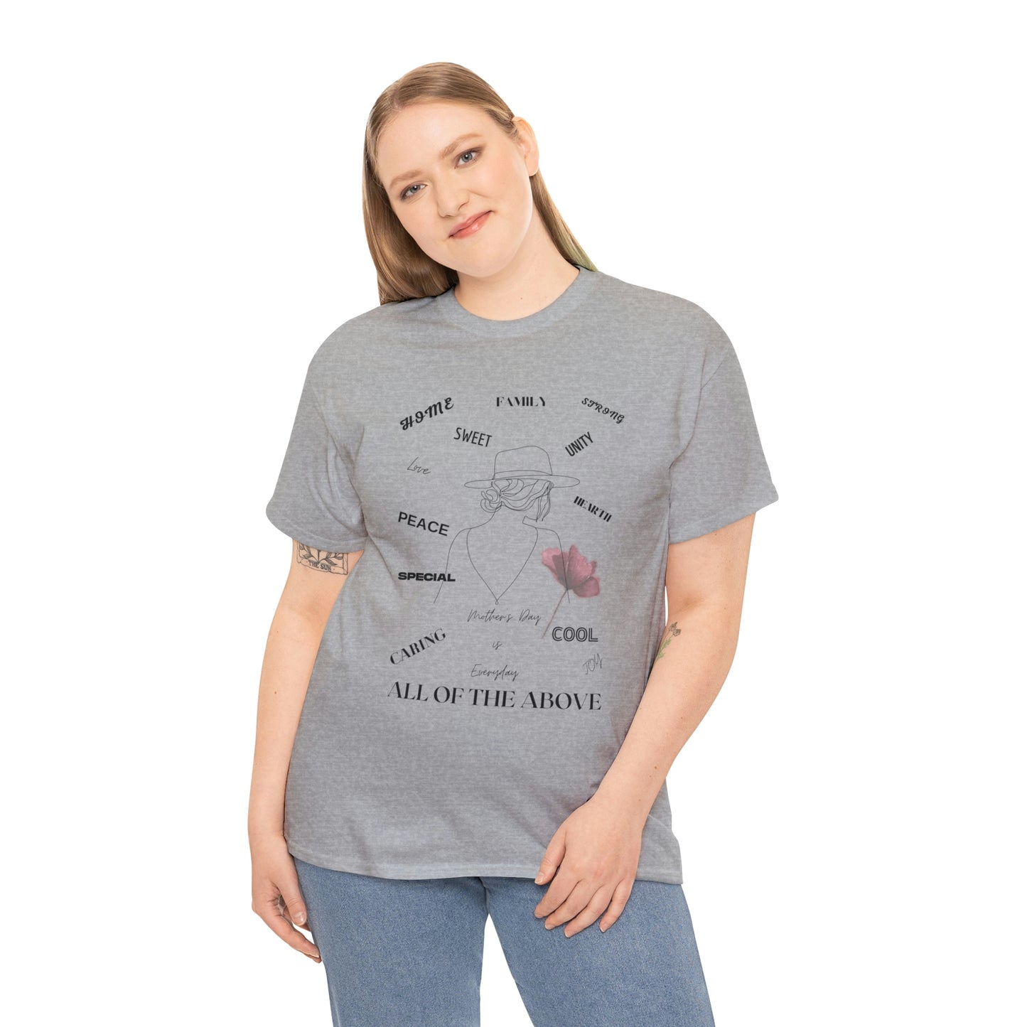 "MOM ALL OF THE ABOVE" Unisex Heavy Cotton Tee