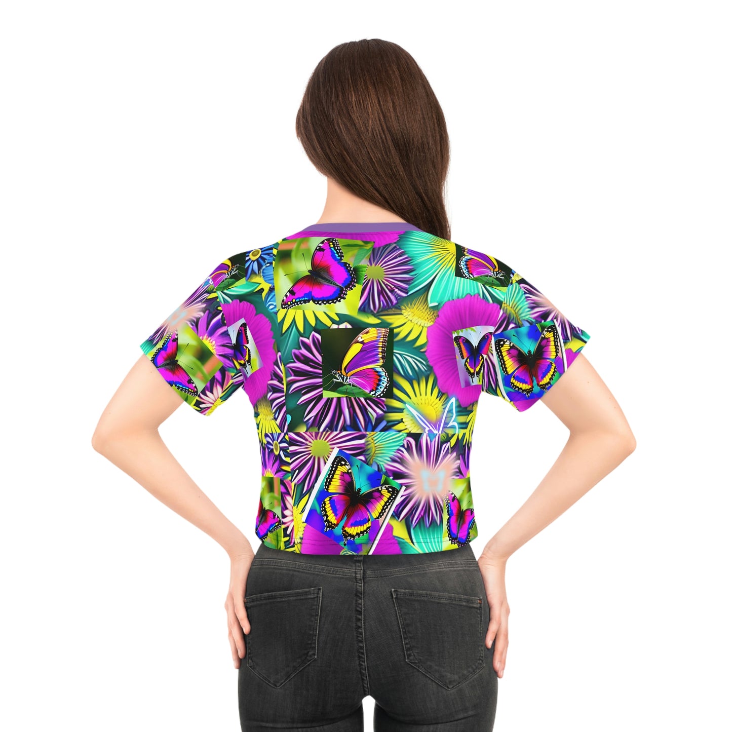 Butterfly Garden Crop Tee