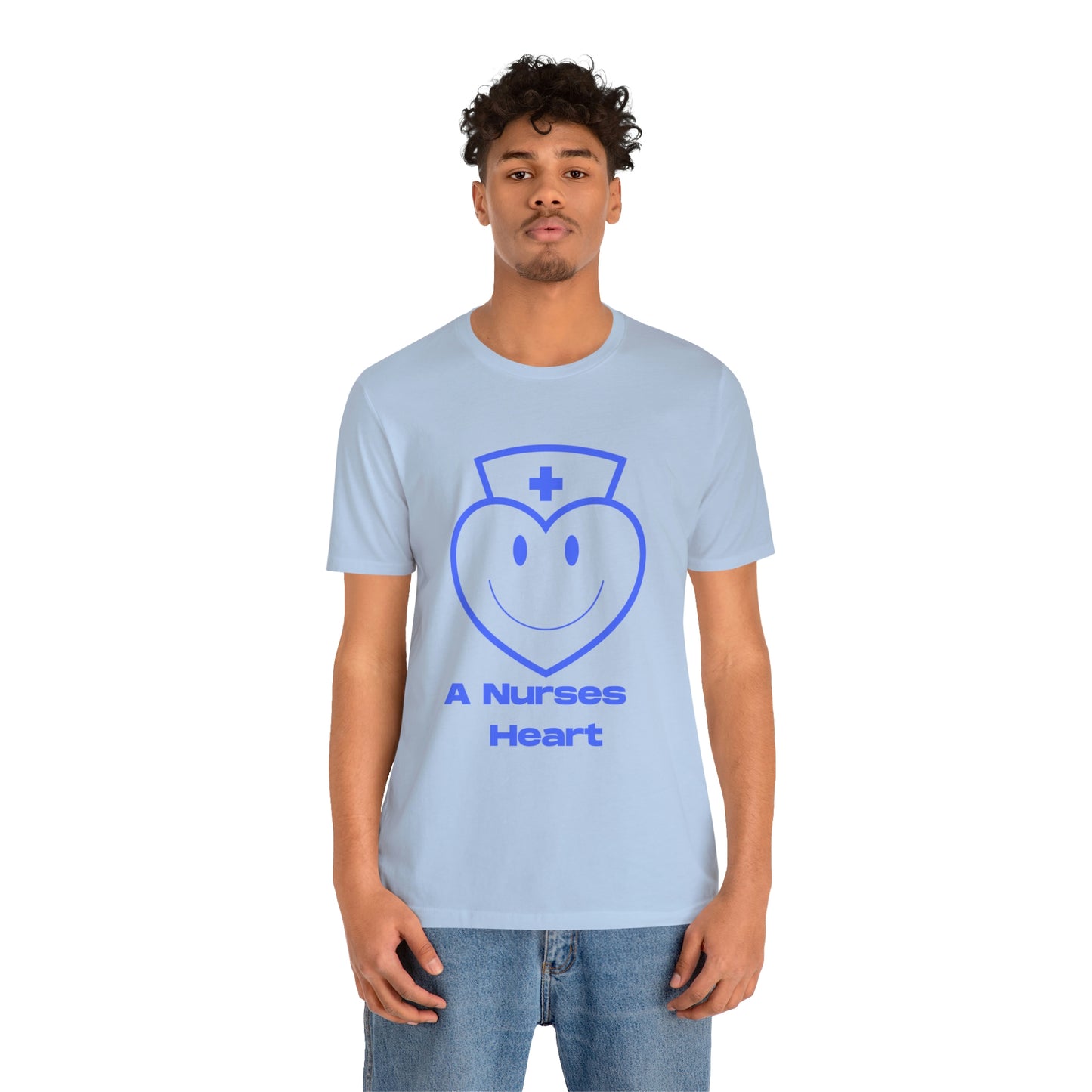 "A Nurses Heart" - Unisex Jersey Short Sleeve Tee