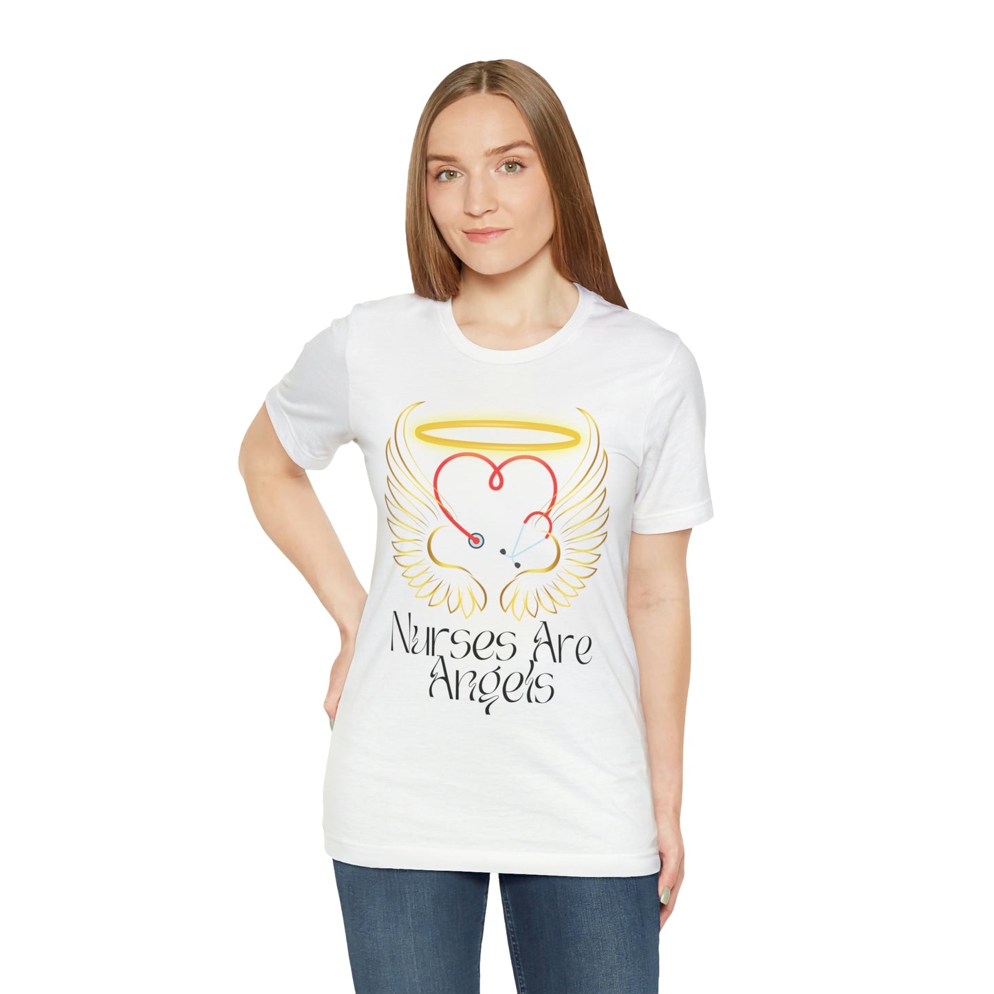 "Nurses Are Angels" - Unisex Jersey Short Sleeve Tee