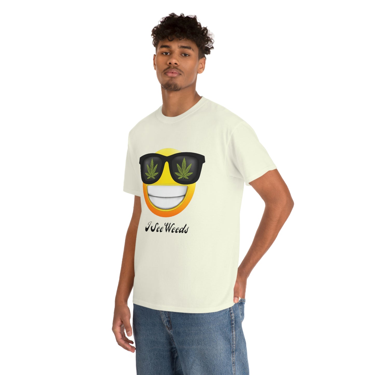 "I See Weeds - Smiley Face" Unisex Heavy Cotton Tee