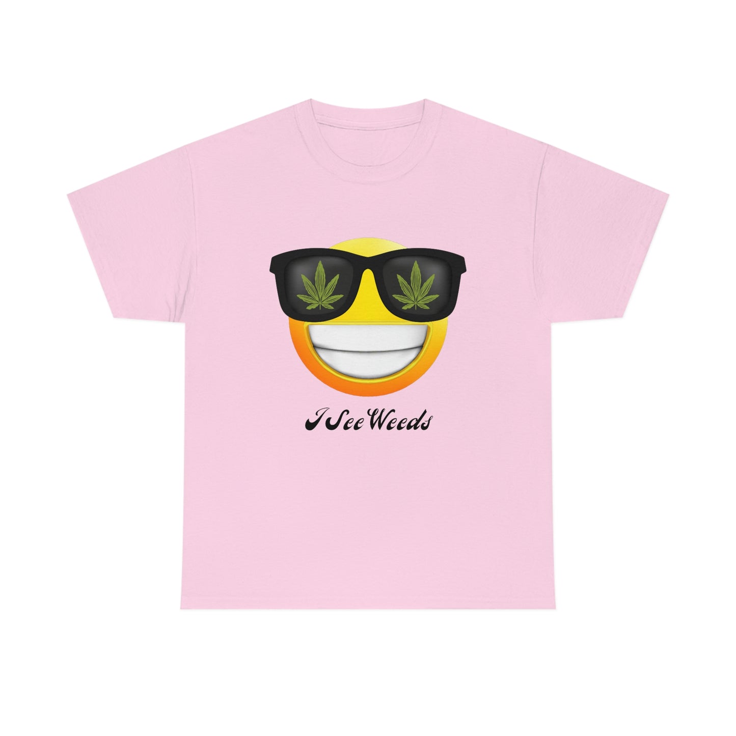 "I See Weeds - Smiley Face" Unisex Heavy Cotton Tee