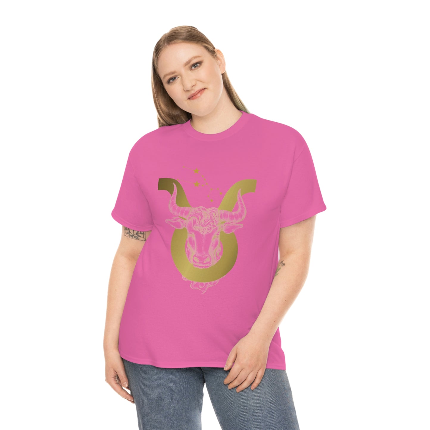 "Taurus Symbol and Glyph" Unisex Heavy Cotton Tee