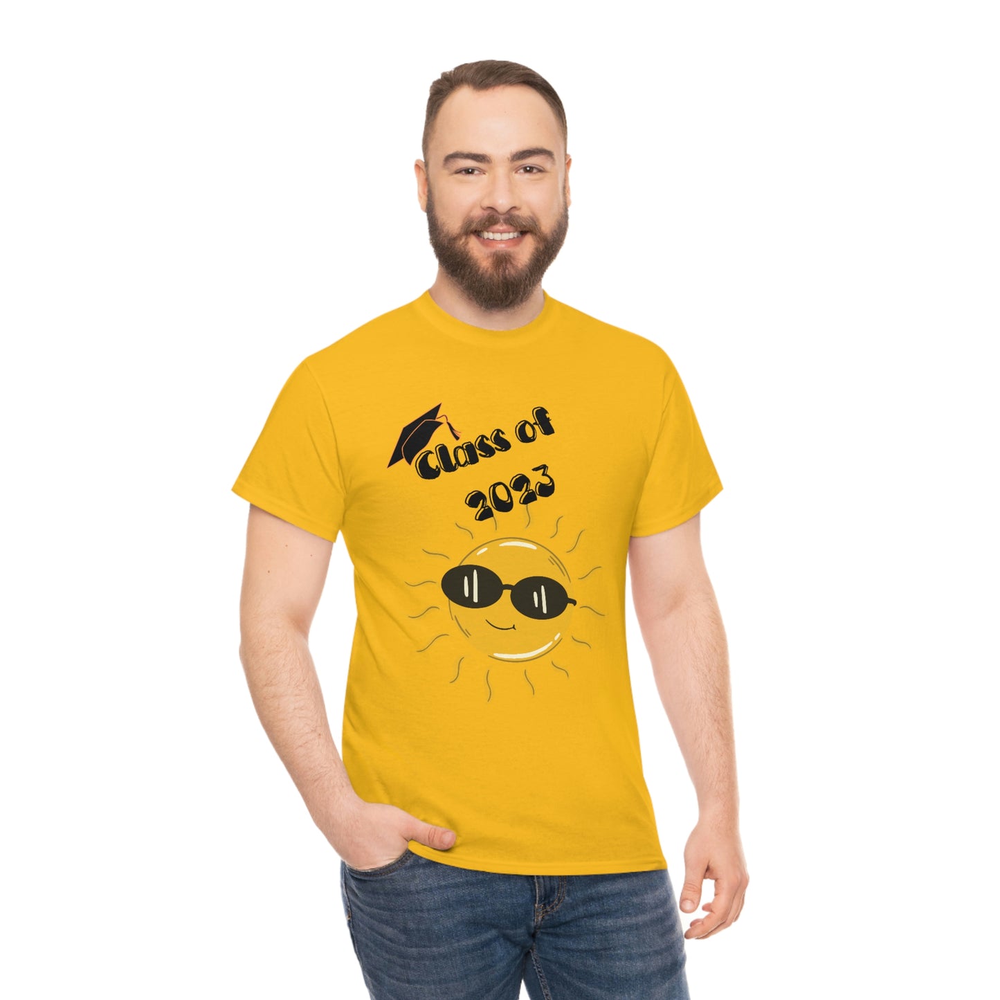 "Class of 2023 Sunshine wearing Shades" Unisex Heavy Cotton Tee
