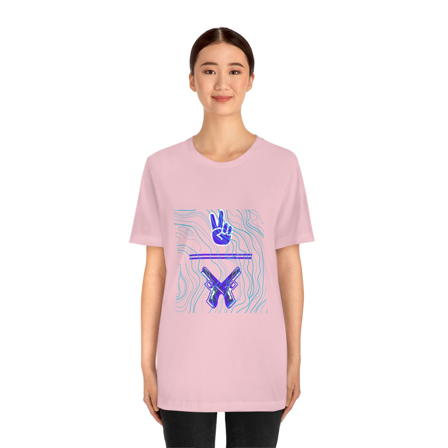 "Peace Symbol / Pistols" - Unisex Jersey Short Sleeve Tee
