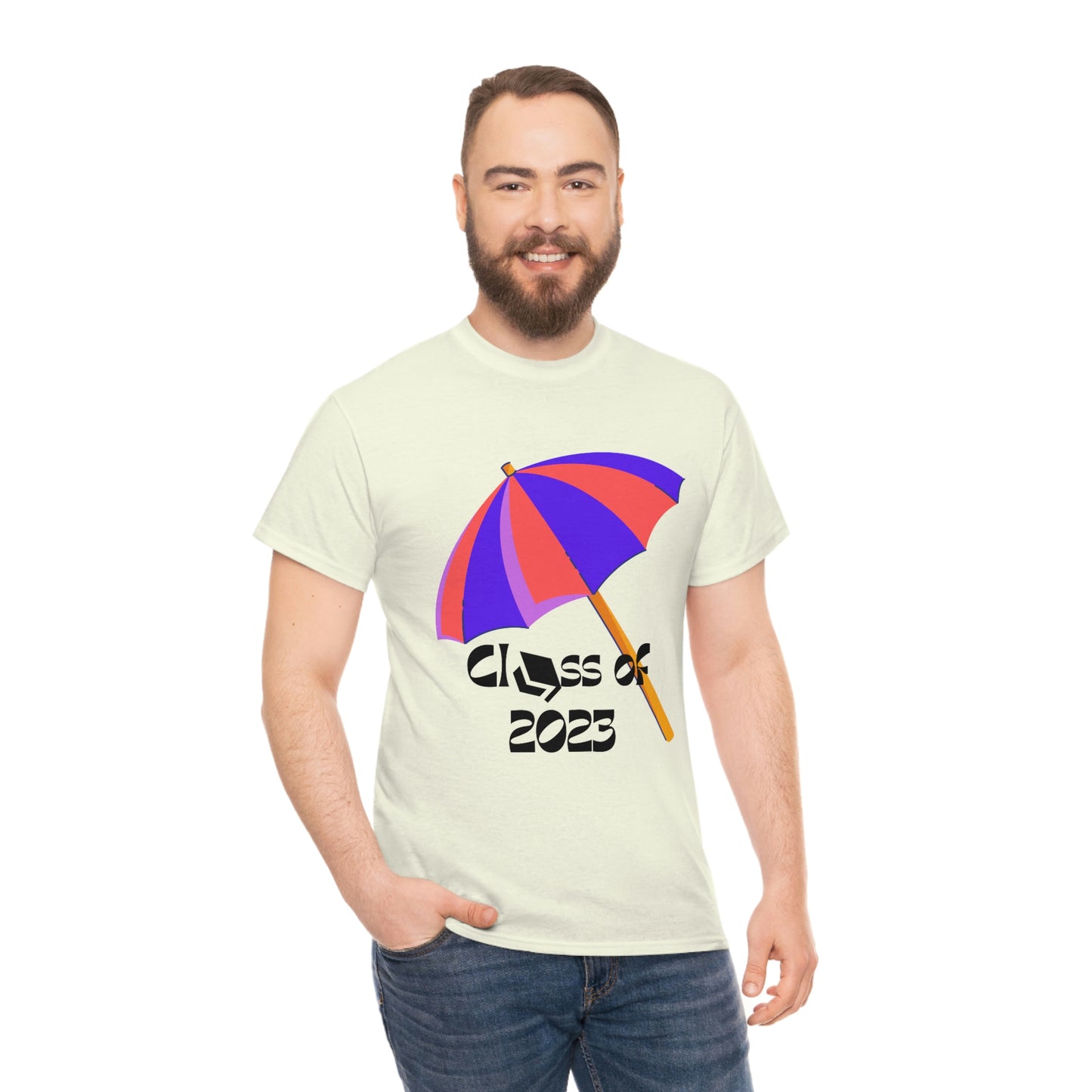"Beach Umbrella 2023 Graduate" Unisex Heavy Cotton Tee