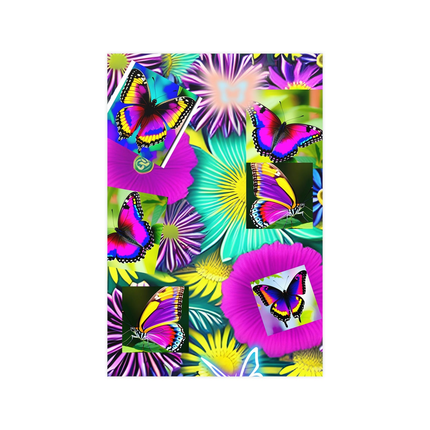 "BUTTERFLY GARDEN" Vertical and Horizontal Matte Poster