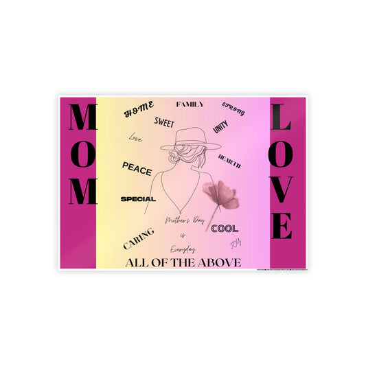 "MOM LOVE" Gloss Poster