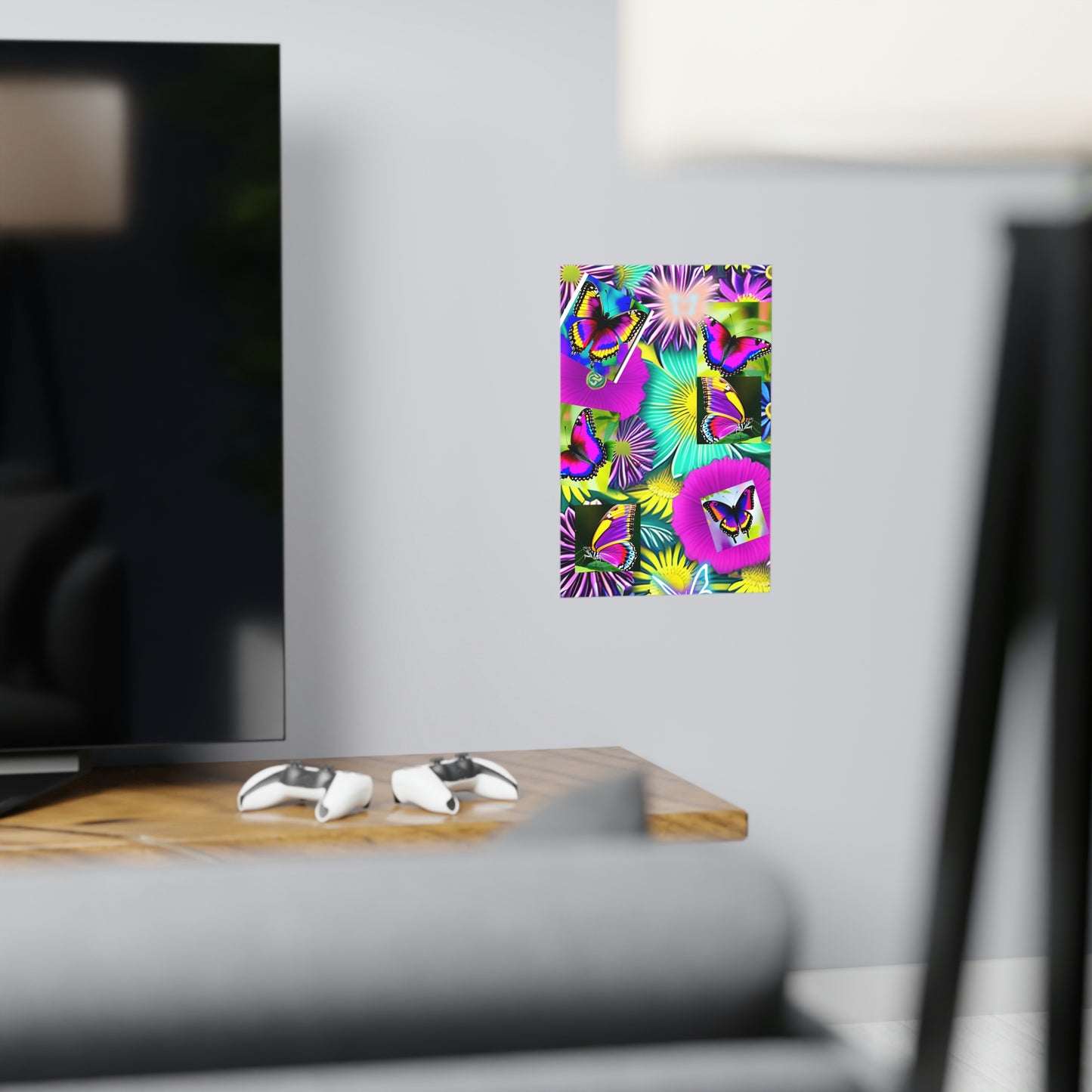 "BUTTERFLY GARDEN" Vertical and Horizontal Matte Poster