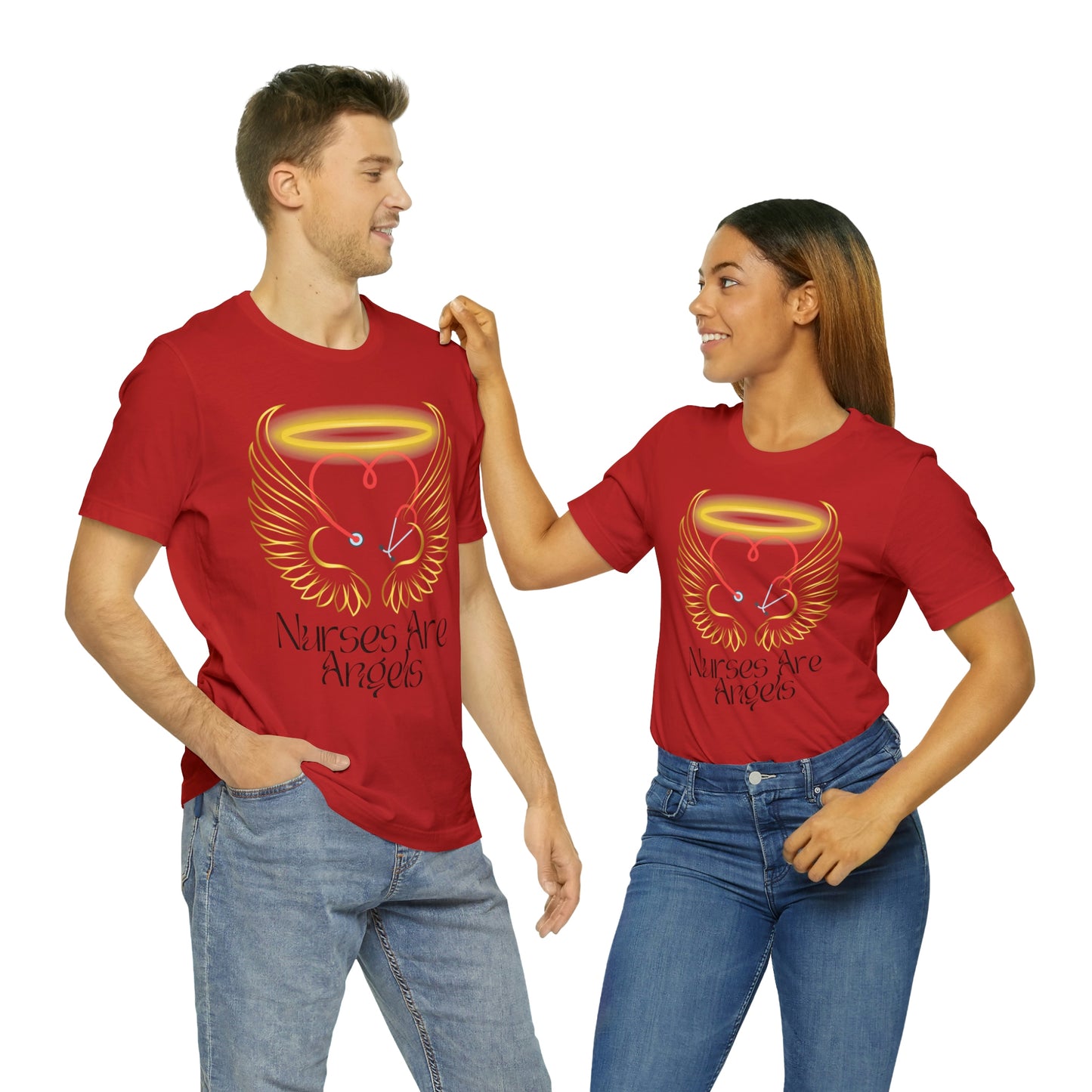 "Nurses Are Angels" - Unisex Jersey Short Sleeve Tee