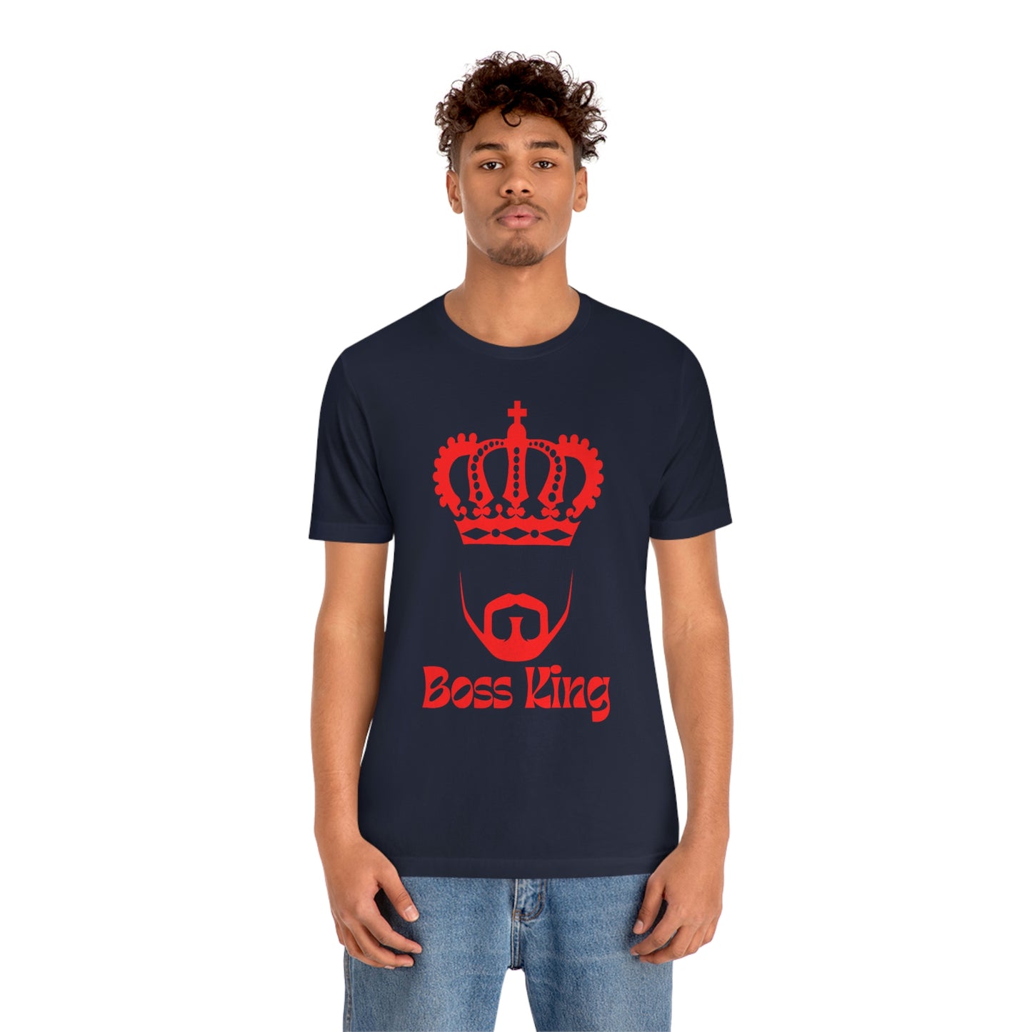 "Red Print - Boss King" - Unisex Jersey Short Sleeve Tee