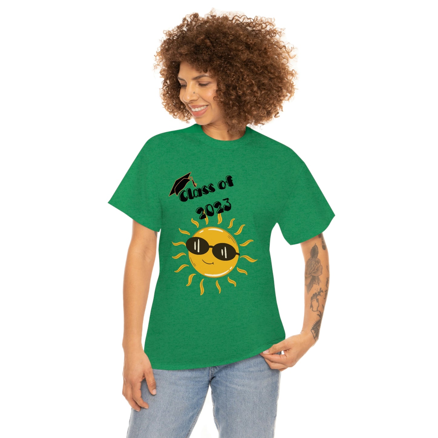 "Class of 2023 Sunshine wearing Shades" Unisex Heavy Cotton Tee