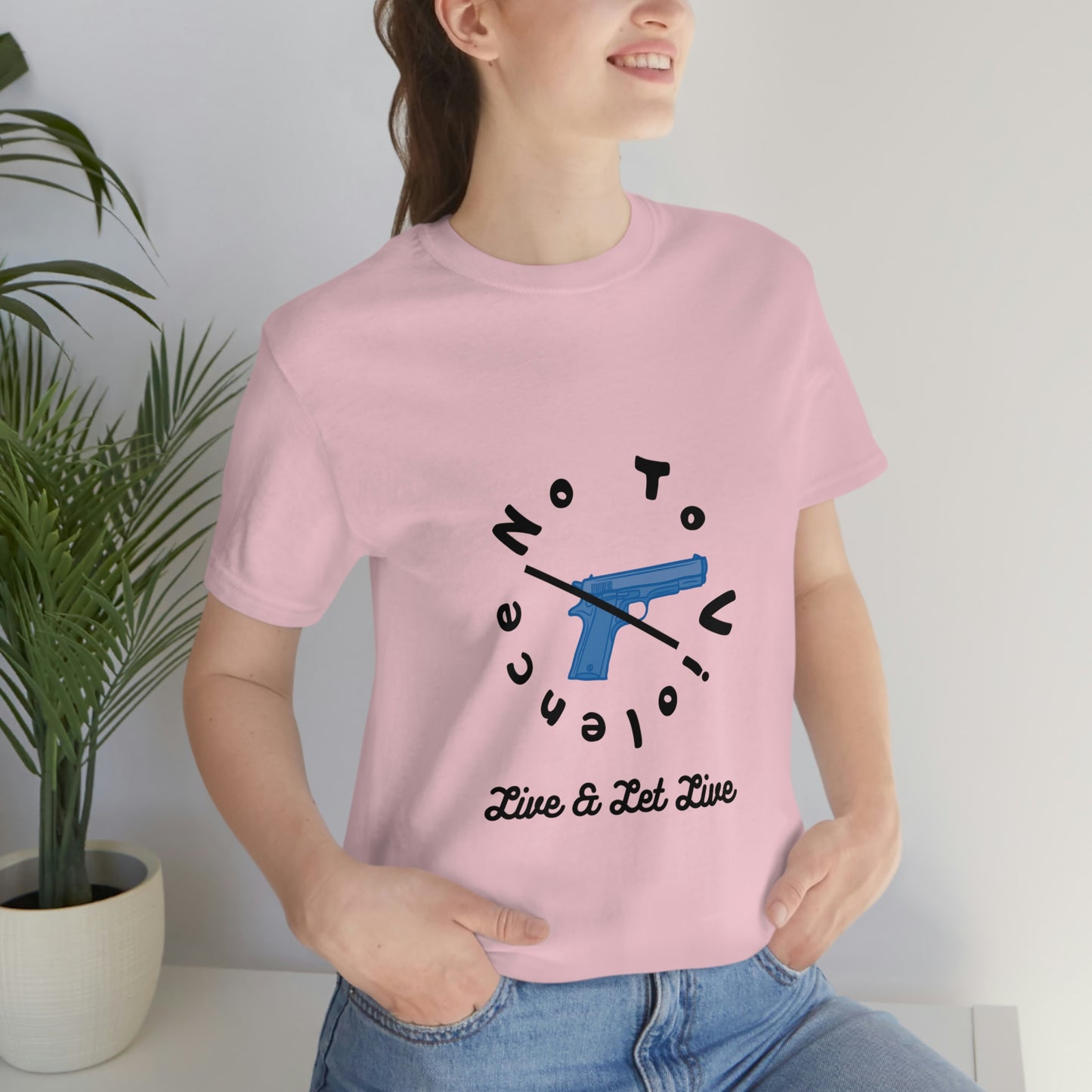 "No to Violence" - Unisex Jersey Short Sleeve Tee