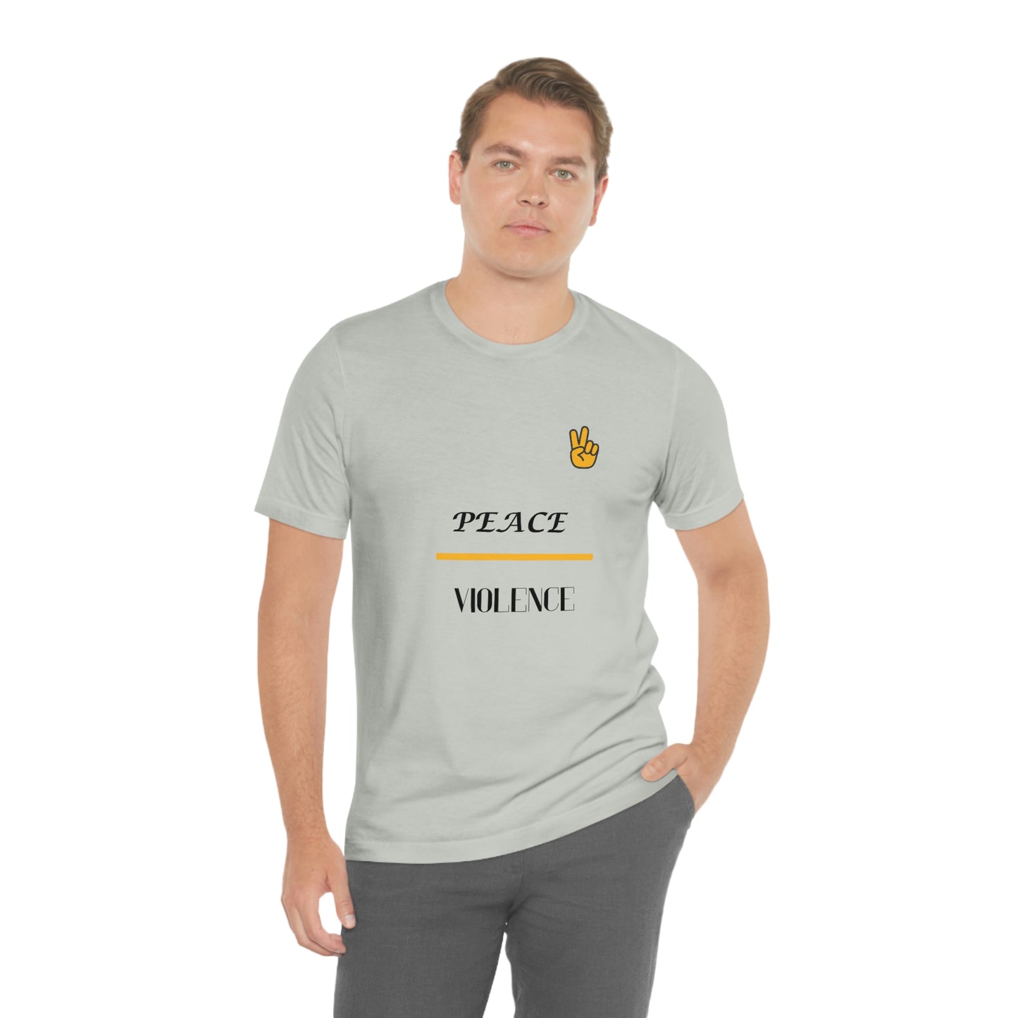 "Peace/ Violence" Unisex Jersey Short Sleeve Tee