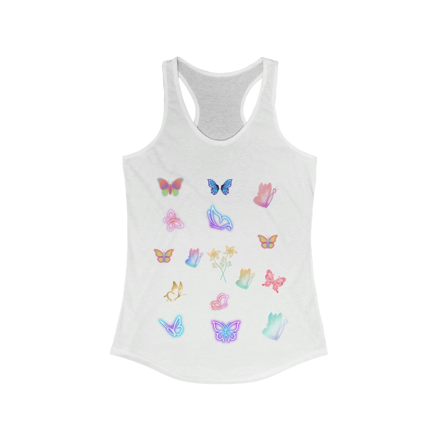Glowing Butterflies Women's Ideal Racerback Tank