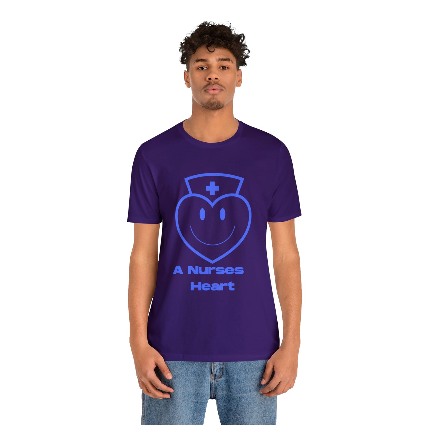 "A Nurses Heart" - Unisex Jersey Short Sleeve Tee
