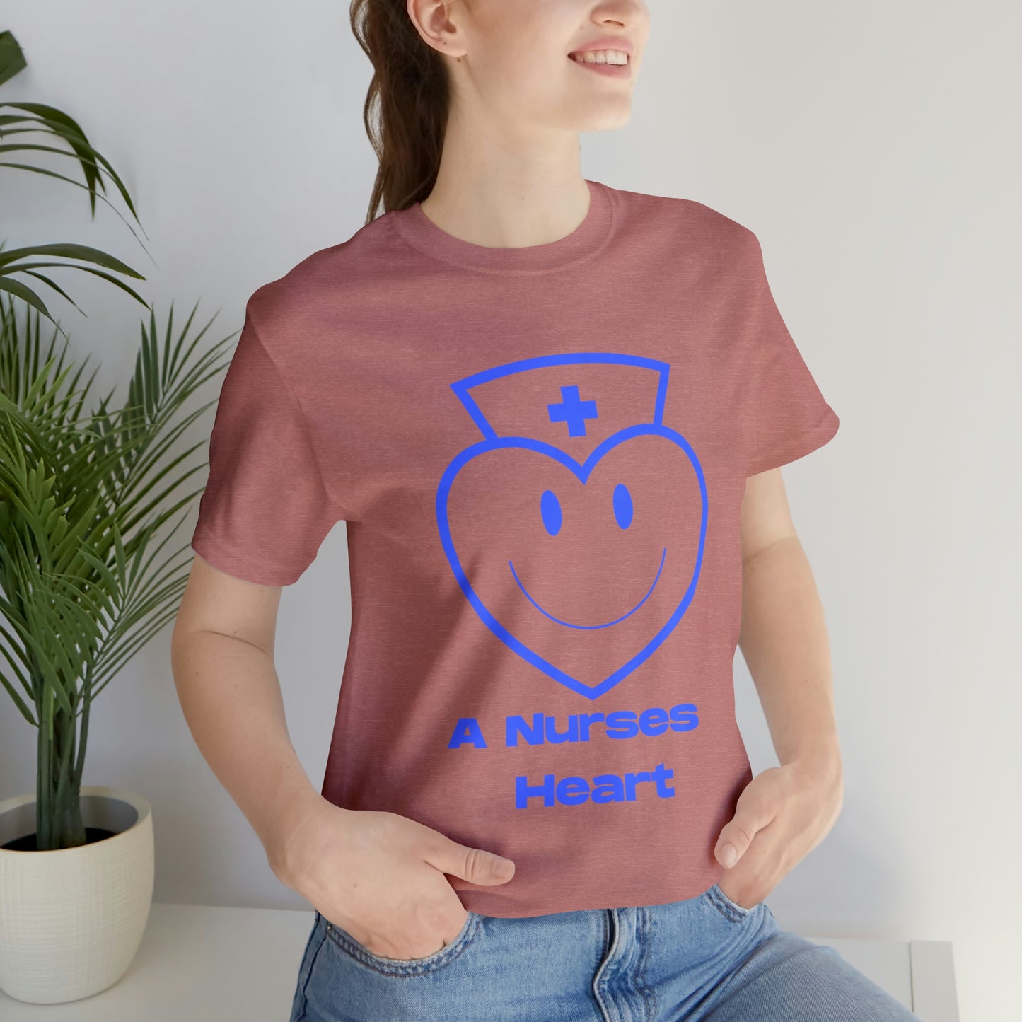 "A Nurses Heart" - Unisex Jersey Short Sleeve Tee