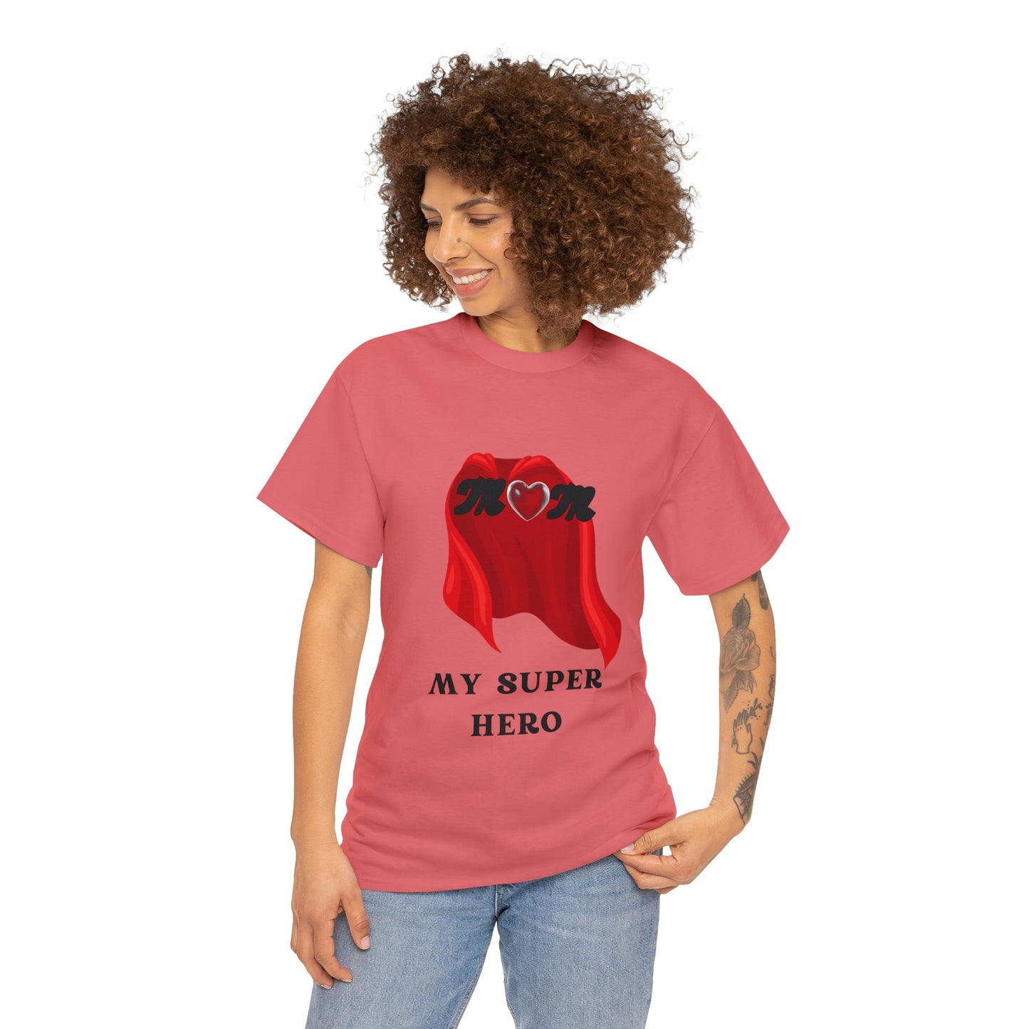 'MOM MY SUPER HERO" Unisex Heavy Cotton Tee