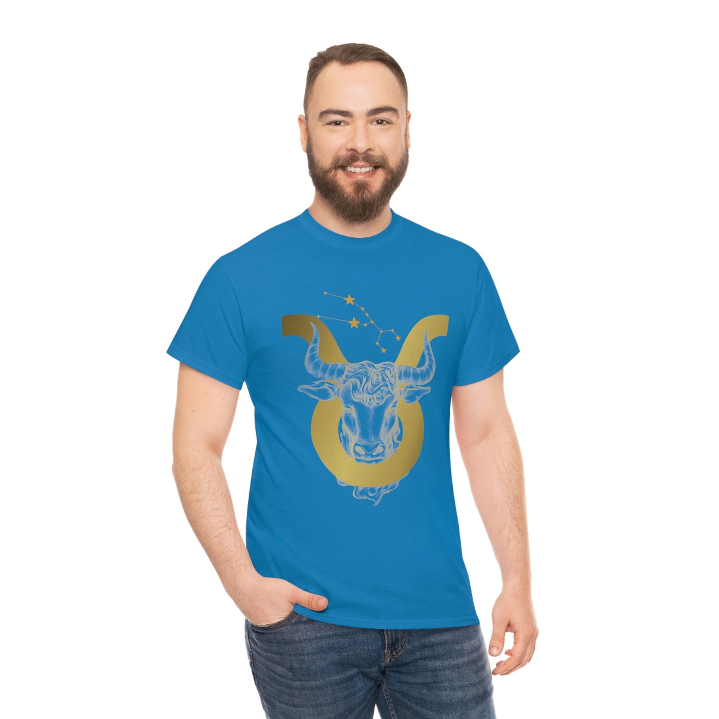 "Taurus Symbol and Glyph" Unisex Heavy Cotton Tee