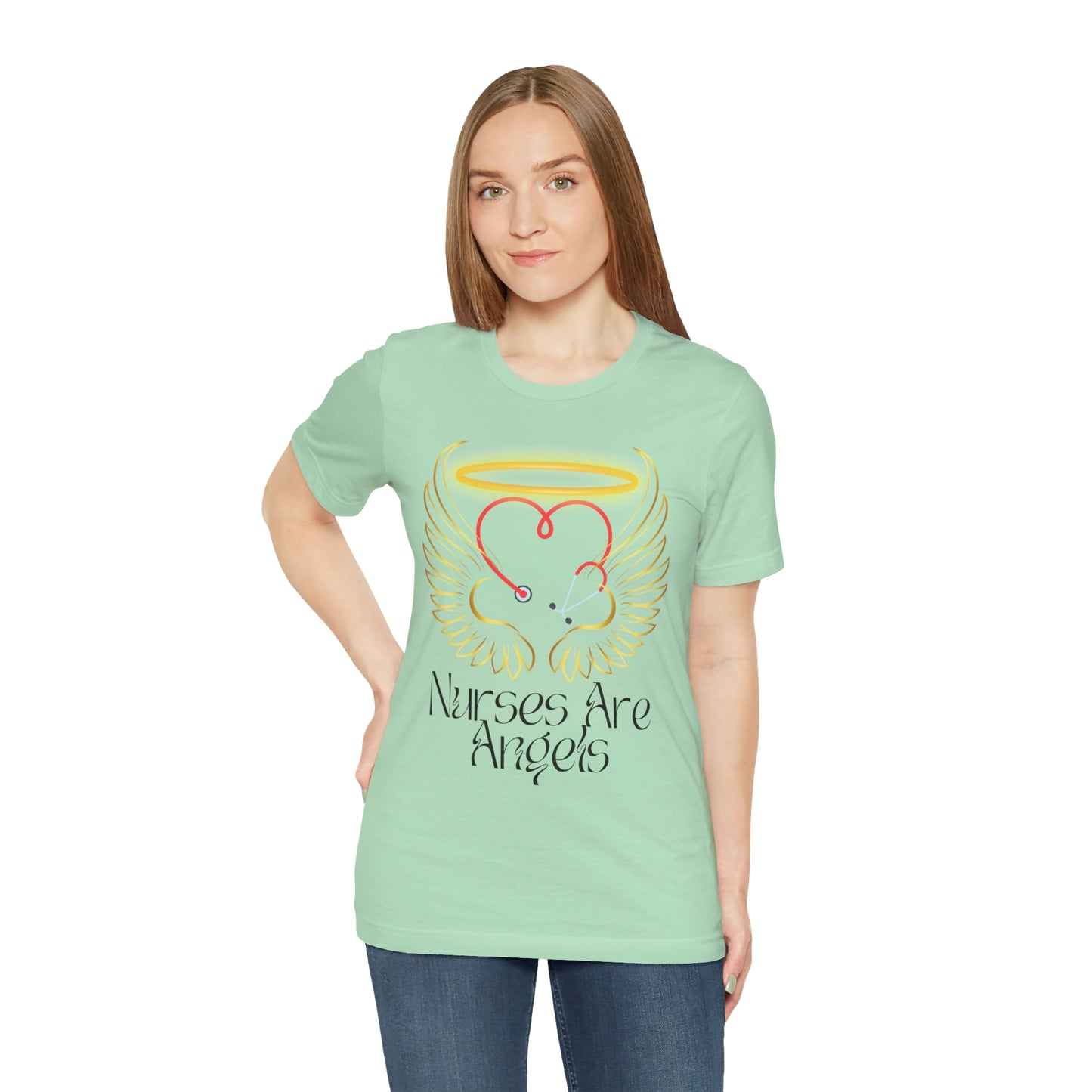 "Nurses Are Angels" - Unisex Jersey Short Sleeve Tee