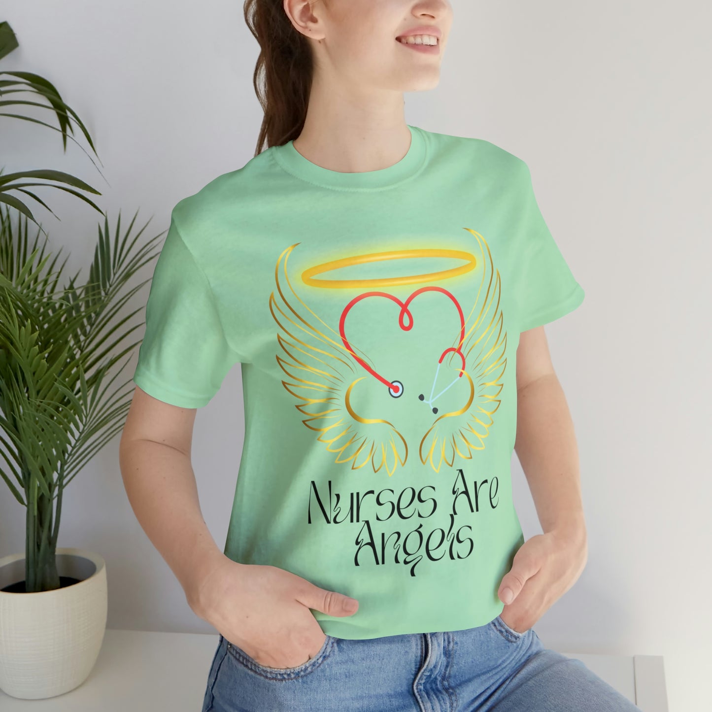 "Nurses Are Angels" - Unisex Jersey Short Sleeve Tee