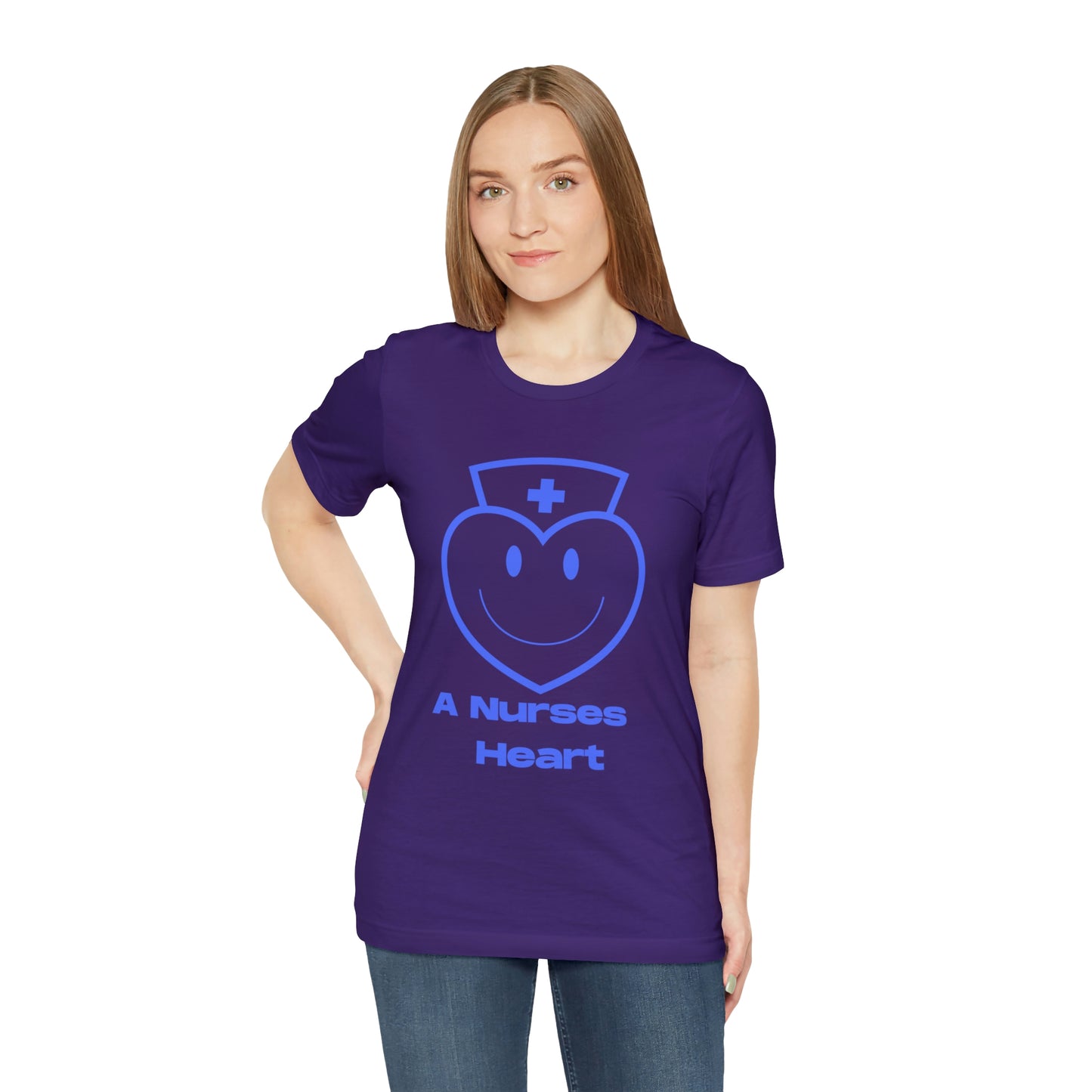 "A Nurses Heart" - Unisex Jersey Short Sleeve Tee