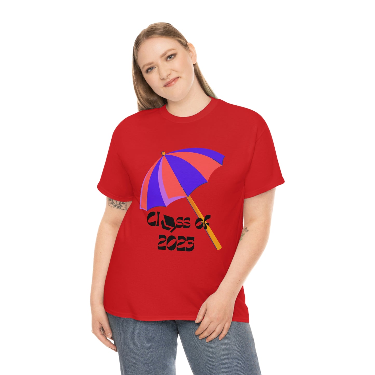 "Beach Umbrella 2023 Graduate" Unisex Heavy Cotton Tee